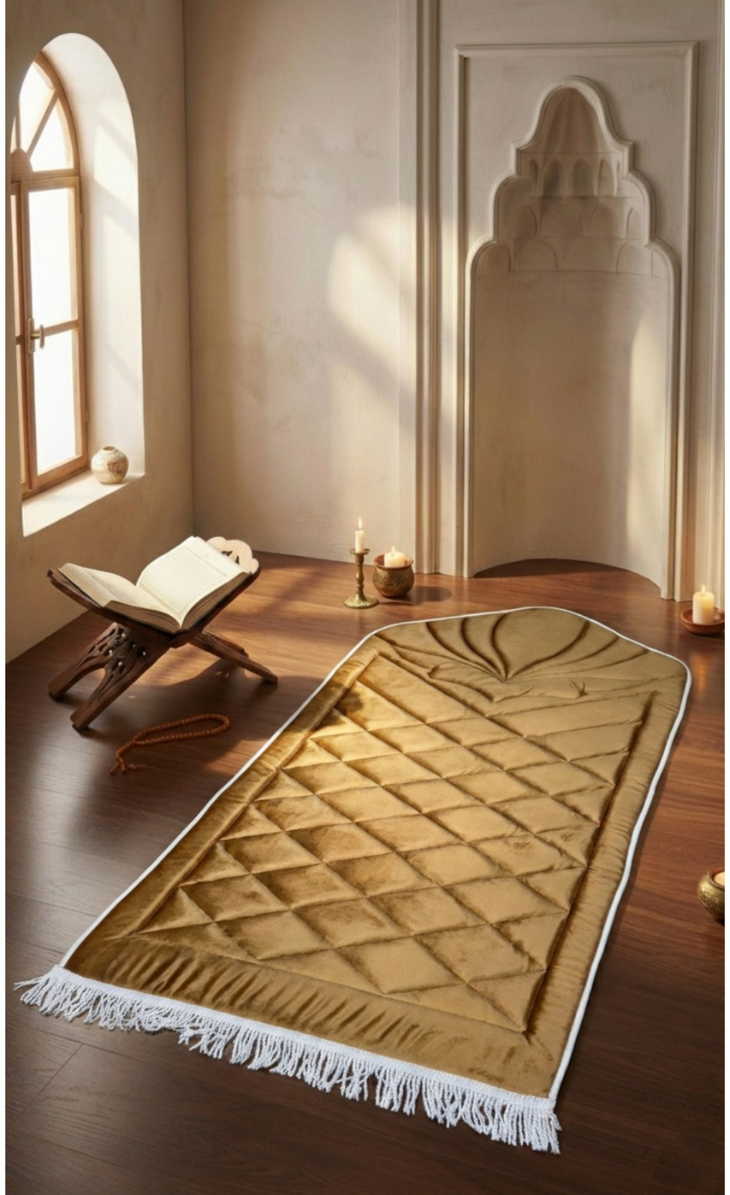 Diz Ağrıtmayan Konforlu Lüks Kapitoneli Hediyelik Çeyizlik Seccade