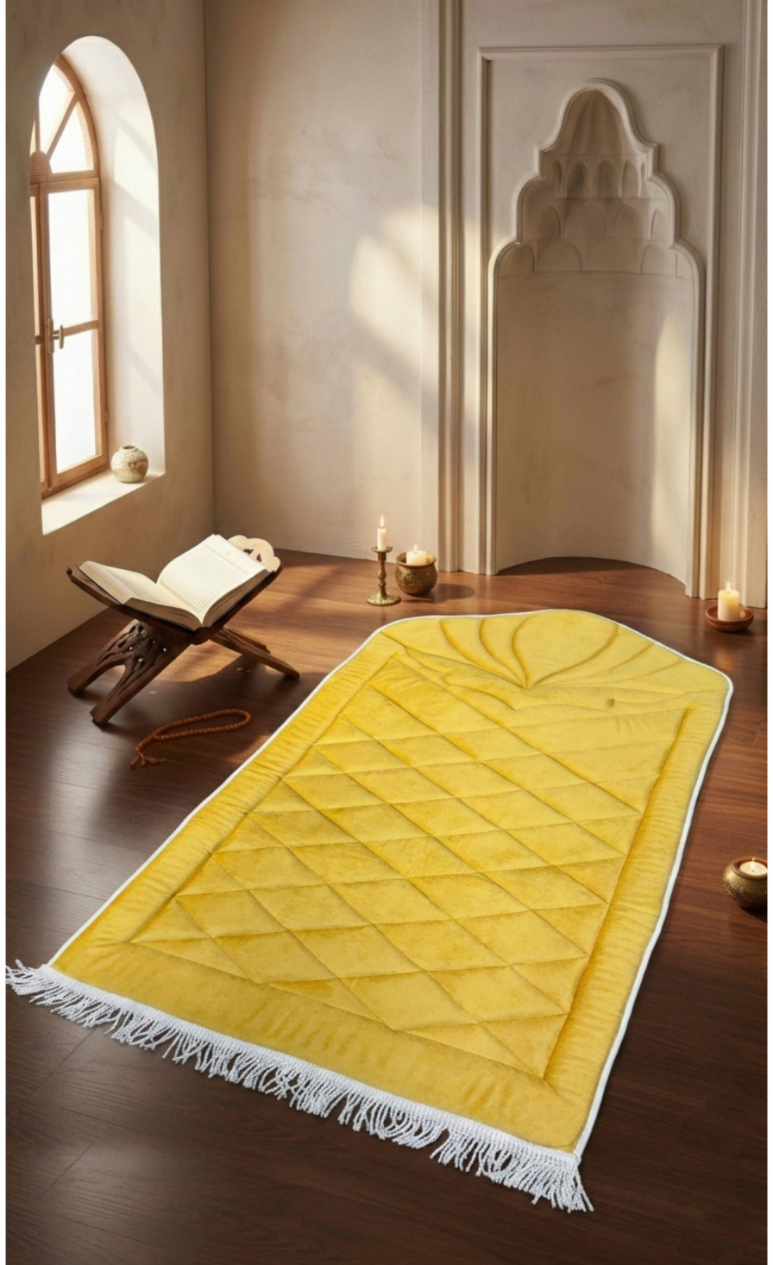 Diz Ağrıtmayan Konforlu Lüks Kapitoneli Hediyelik Çeyizlik Seccade