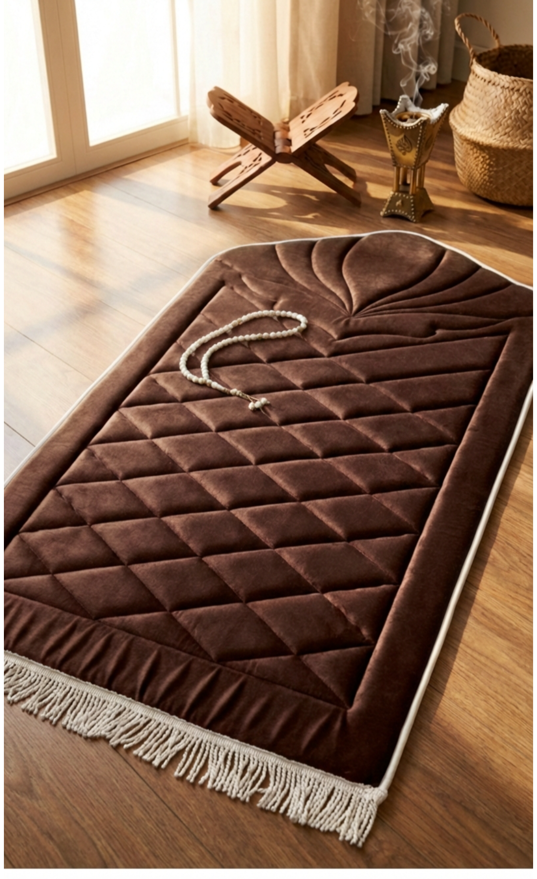 Diz Ağrıtmayan Konforlu Lüks Kapitoneli Hediyelik Çeyizlik Seccade