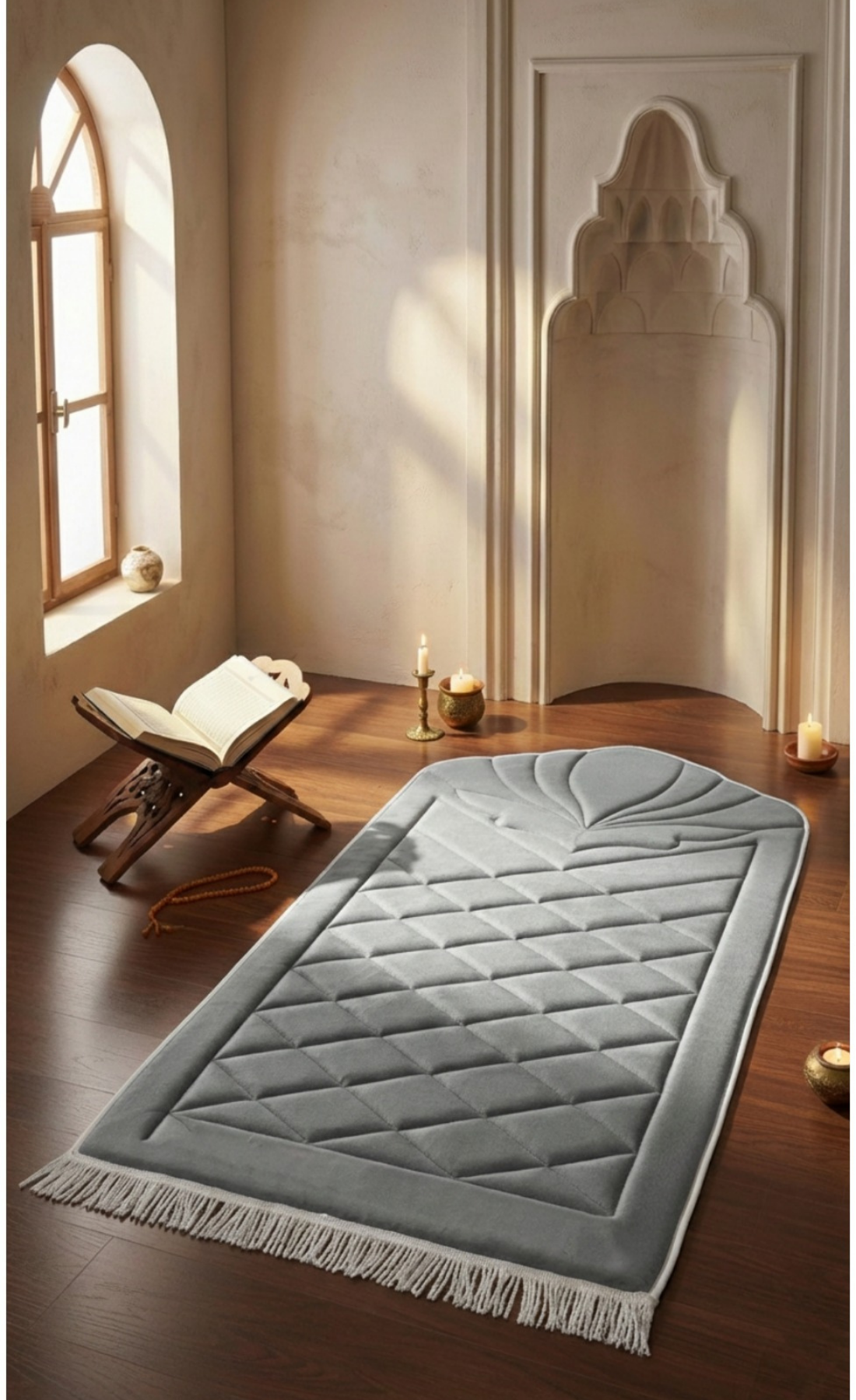 Diz Ağrıtmayan Konforlu Lüks Kapitoneli Hediyelik Çeyizlik Seccade