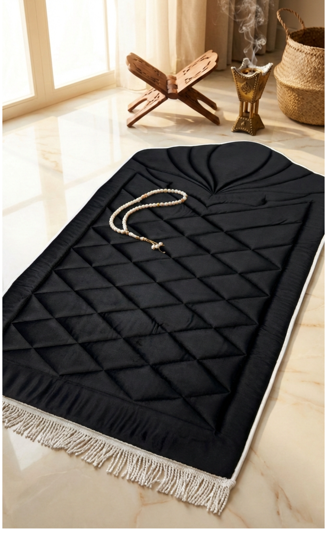 Diz Ağrıtmayan Konforlu Lüks Kapitoneli Hediyelik Çeyizlik Seccade