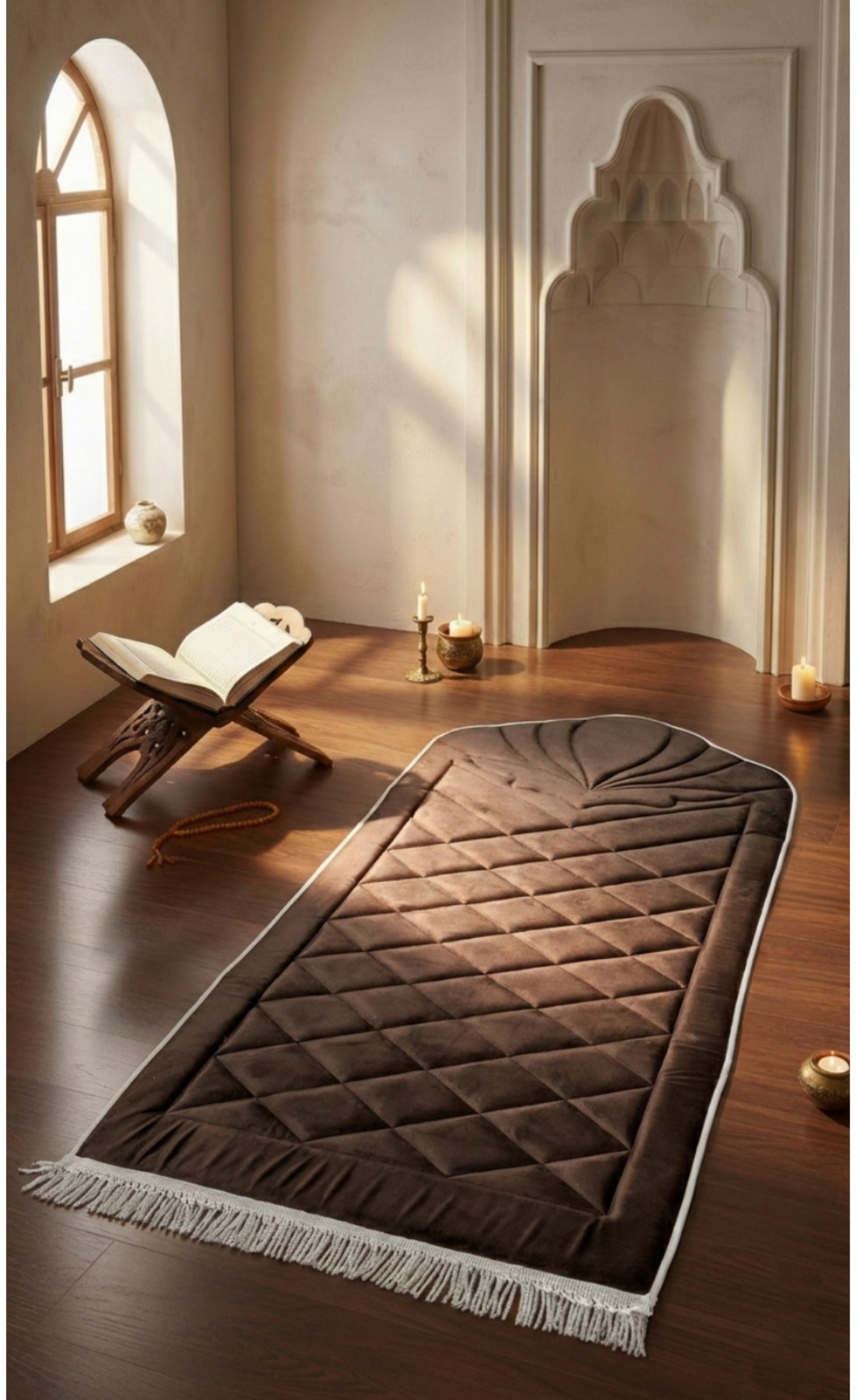 Diz Ağrıtmayan Konforlu Lüks Kapitoneli Hediyelik Çeyizlik Seccade