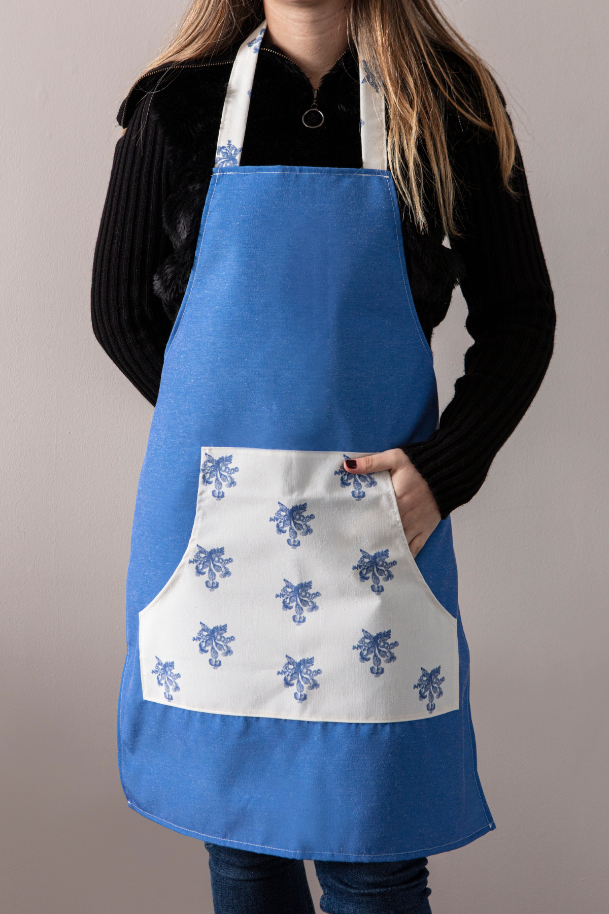 Elysian Blue, Mutfak Önlüğü, Sıvıya Dayanıklı 54x70cm