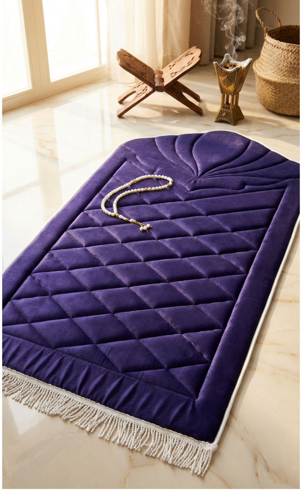 Diz Ağrıtmayan Konforlu Lüks Kapitoneli Hediyelik Çeyizlik Seccade