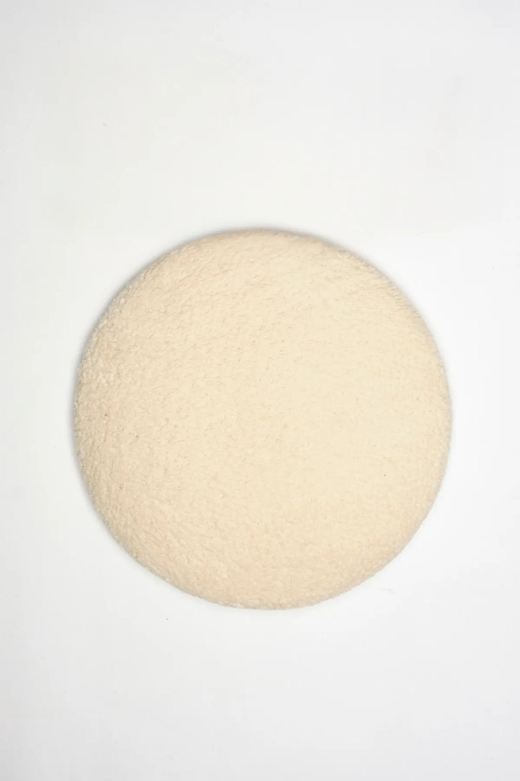 Silindir Puf Tabure Kuzu Kumaş Bej Makyaj Pufu Puf Sandalye Ayak Uzatma Pufu