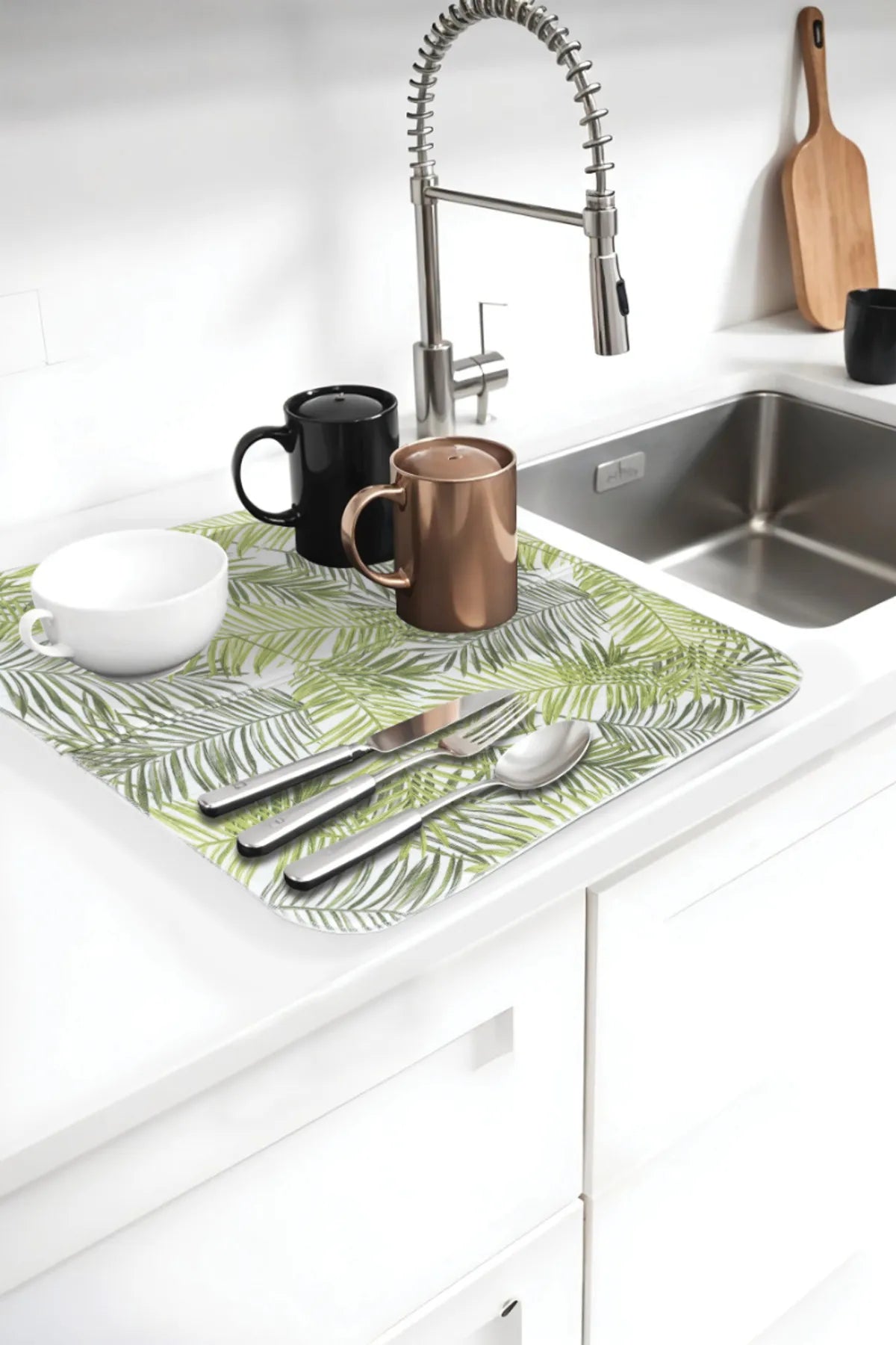 Bulaşık Kurutma Örtüsü, Bulaşıklık, Tezgah Üstü Bulaşık Matı, Süper Emici Mutfak Matı