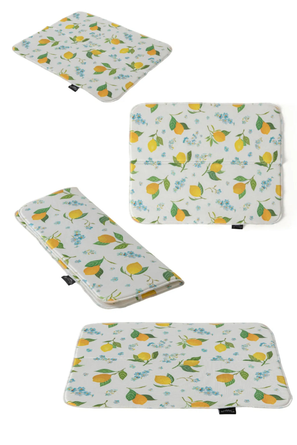 Bulaşık Kurutma Örtüsü, Bulaşıklık, Tezgah Üstü Bulaşık Matı, Süper Emici Mutfak Matı, Limon Desenli