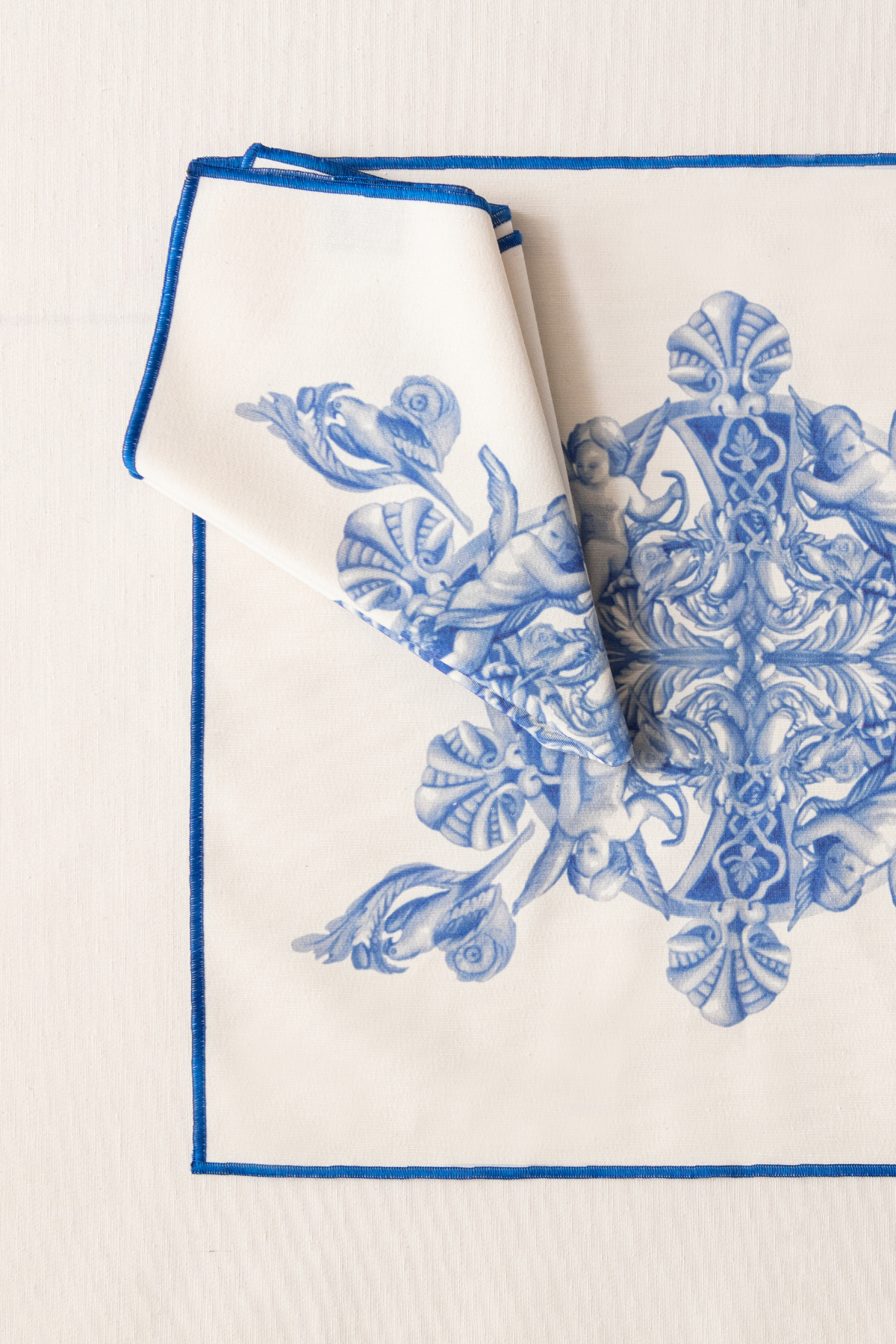 Azure Blue, Premium Seri Sunum Peçetesi 6'lı , Duck Keten Kumaş 40x40cm