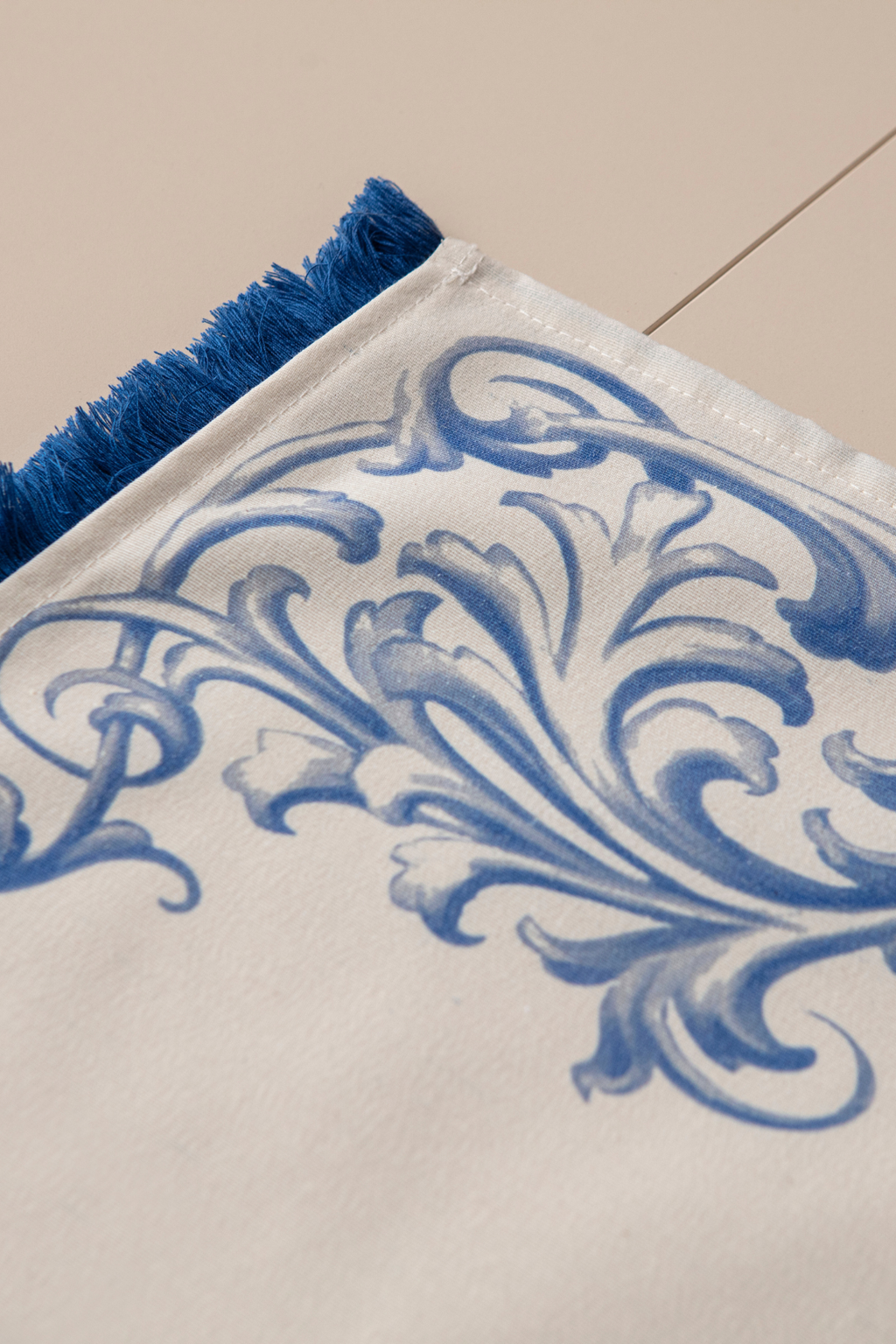 Elysian Blue Premium Serisi Duck Keten Runner, Kaymaz, 45x140