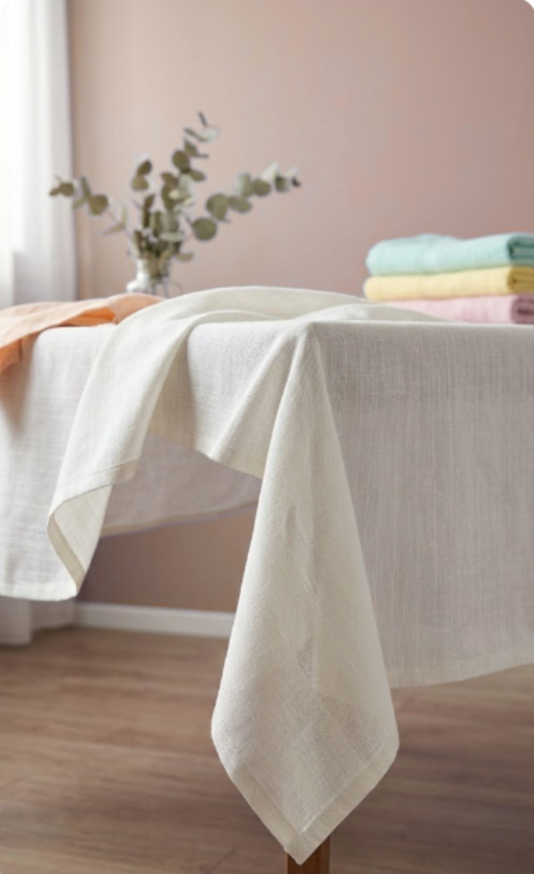 Leke Tutmaz Dertsiz Su Geçirmez Keten Colber Masa Örtüsü 160x220