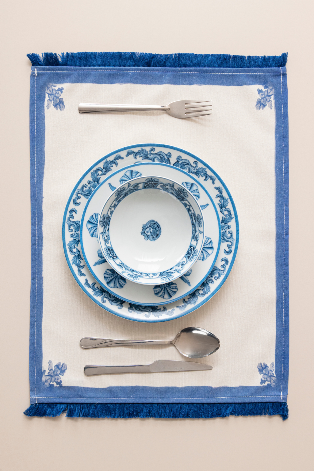 Elysian Blue, Premium Seri Duck Keten Amerikan Servis, 6'lı