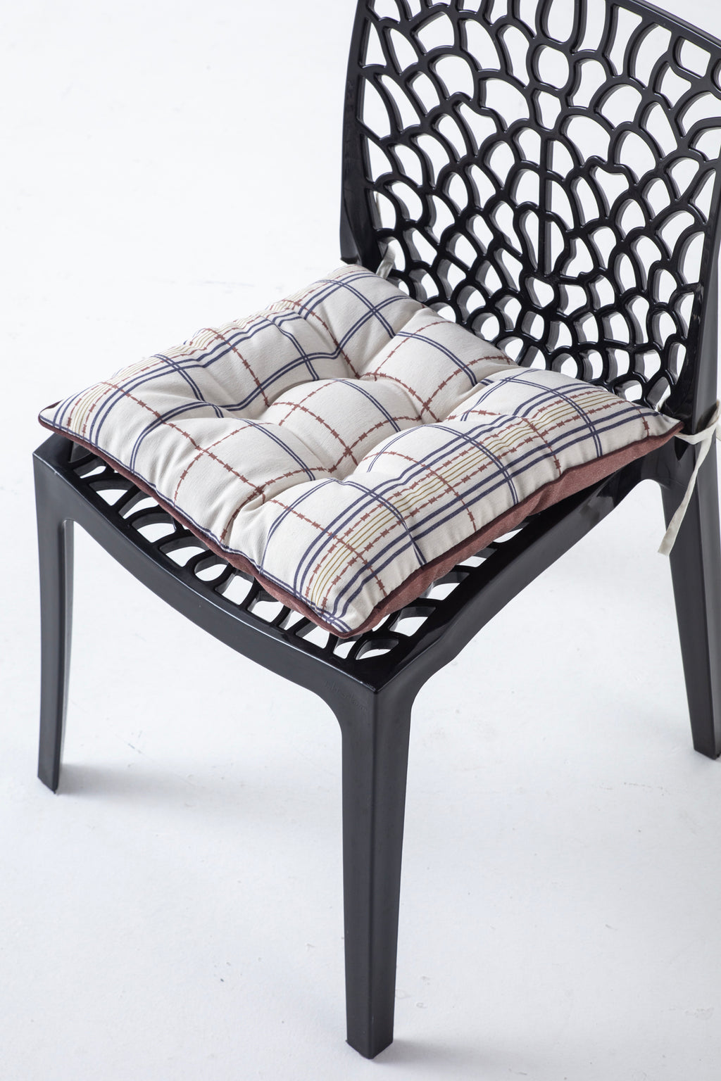 Dekoratif Rahat Sandalye Minderi, Ekoseli Desenli