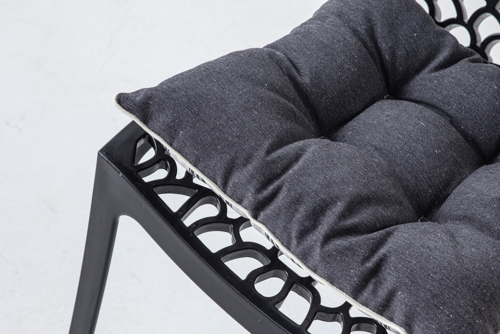 Dekoratif Rahat Sandalye Minderi, Gri Çizgili