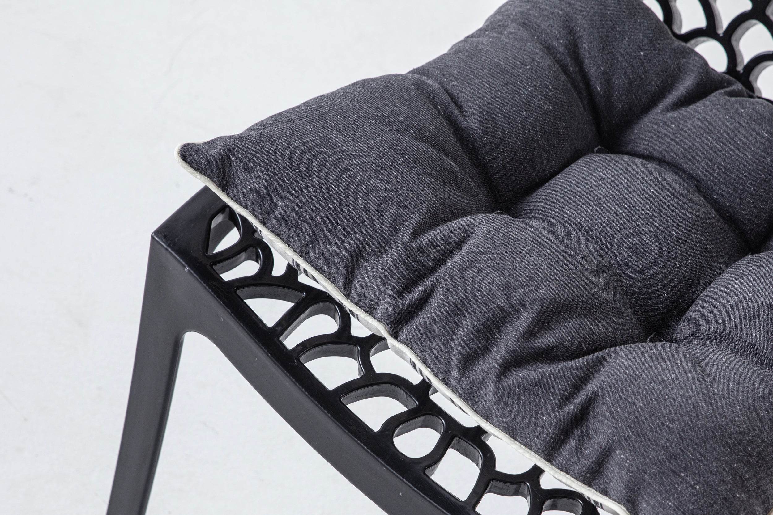 Dekoratif Rahat Sandalye Minderi, Gri Çizgili