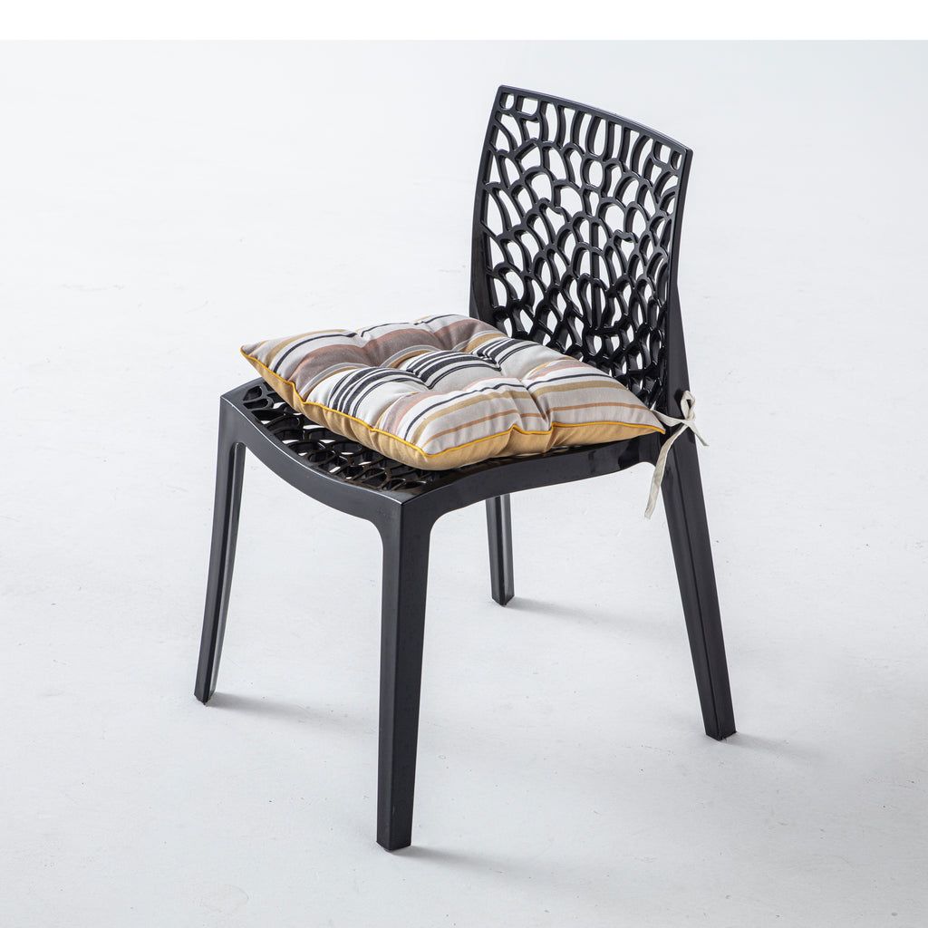 Dekoratif Rahat Sandalye Minderi, Kahverengi Çizgili