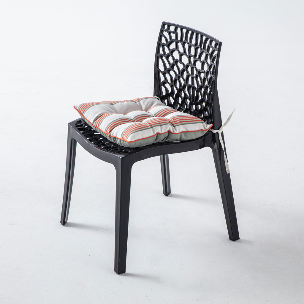 Dekoratif Rahat Sandalye Minderi, Turuncu Çizgili