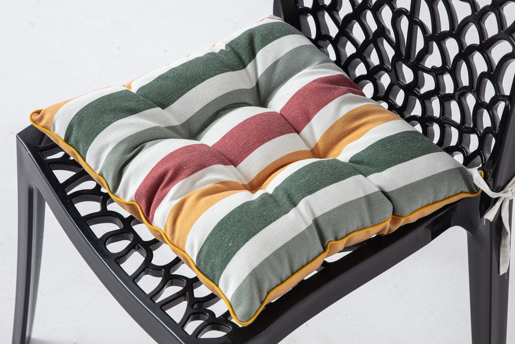 Dekoratif Rahat Sandalye Minderi, Gökkuşağı Desenli