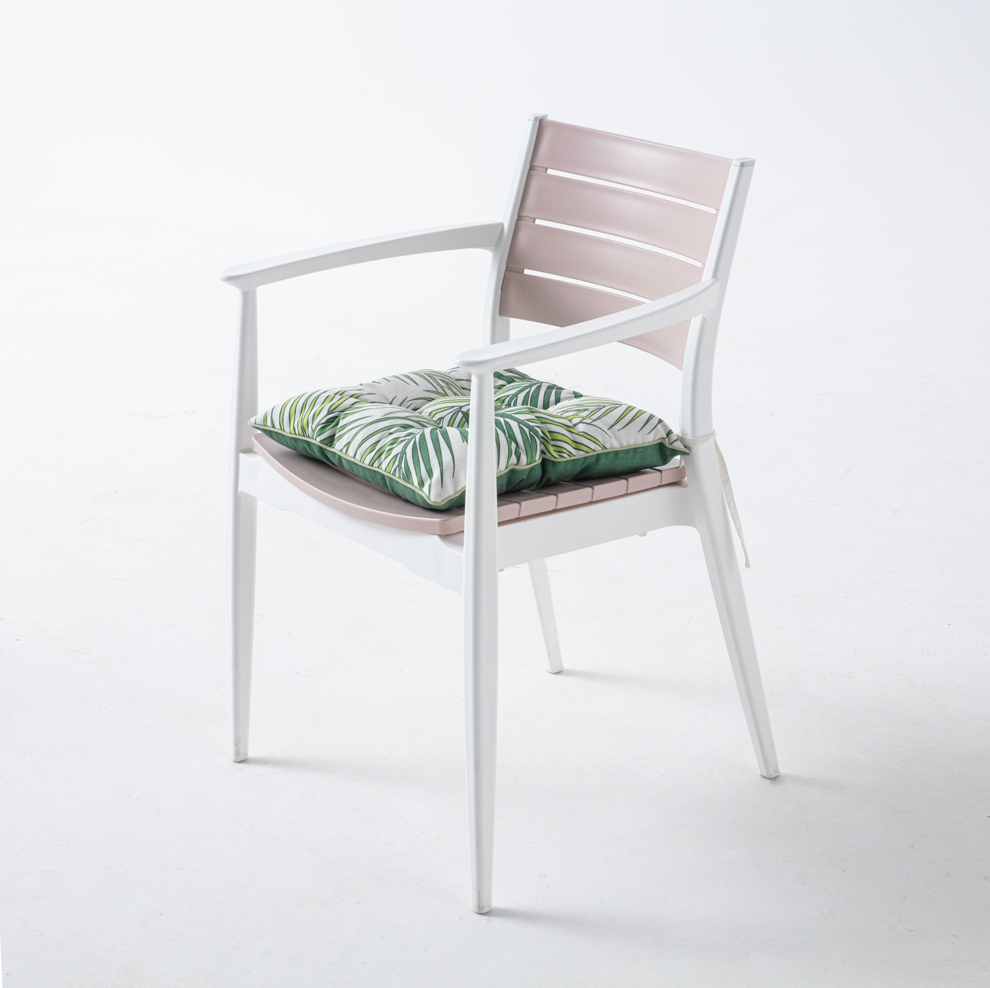 Dekoratif Rahat Sandalye Minderi, Yeşil Palmiye Desenli