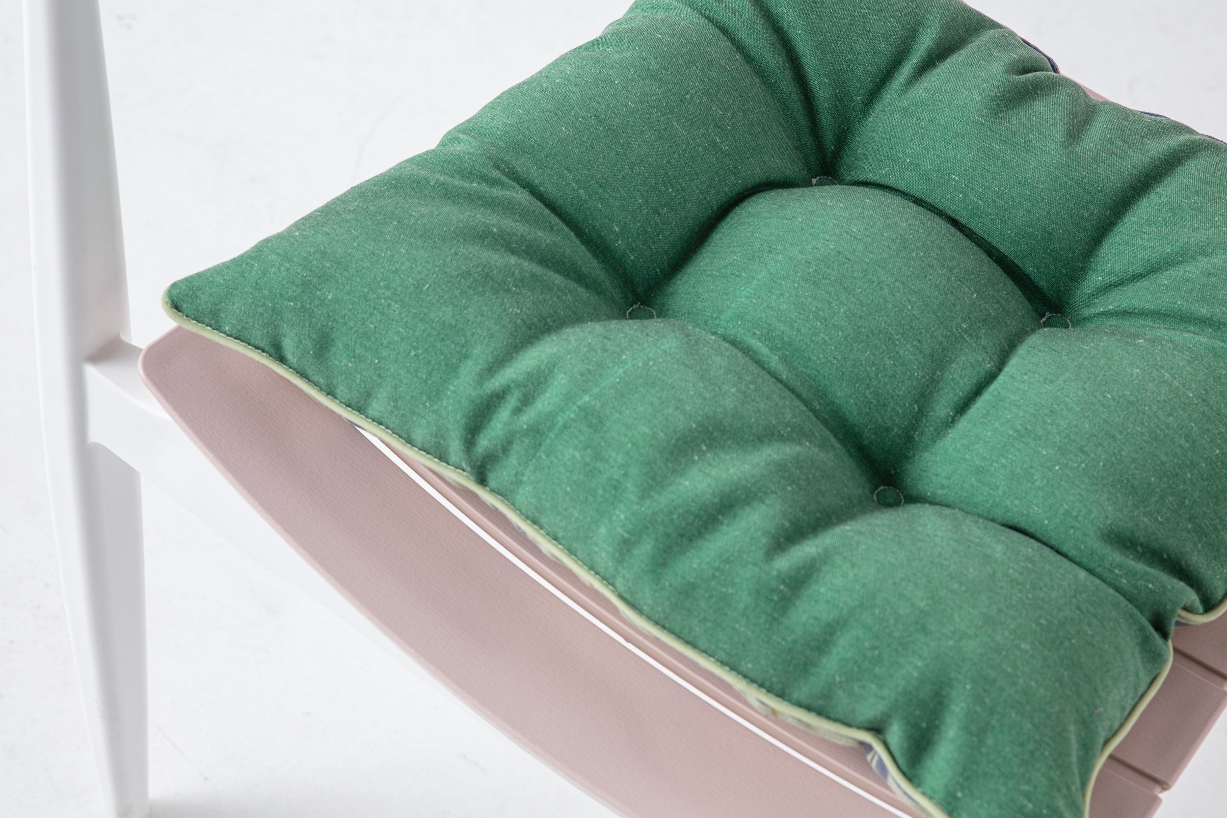 Dekoratif Rahat Sandalye Minderi, Yeşil Ekoseli