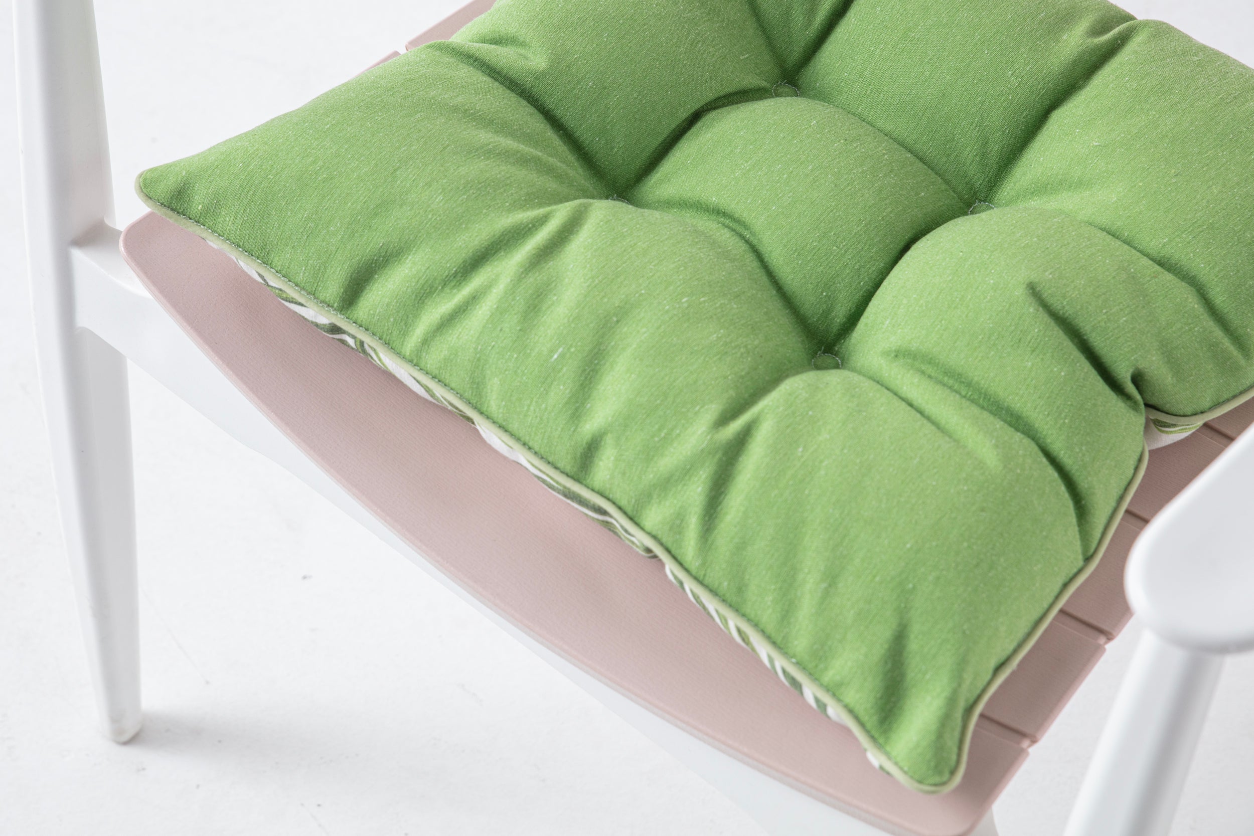 Dekoratif Rahat Sandalye Minderi, Yeşil Yaprak Desenli