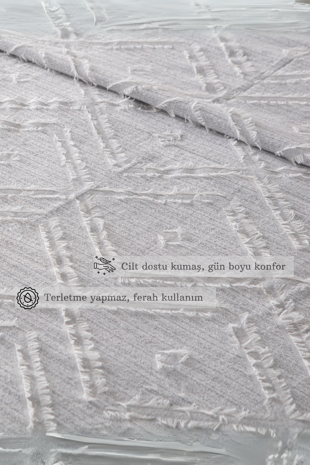 Anna Delux Çift Kişilik Çok Amaçlı Yatak Örtüsü Seti Gri Pamuk Nevresim Takımı Günlük 220x240