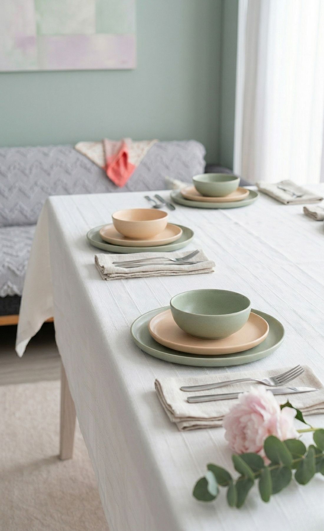 Leke Tutmaz Dertsiz Su Geçirmez Keten Colber Masa Örtüsü 160x220