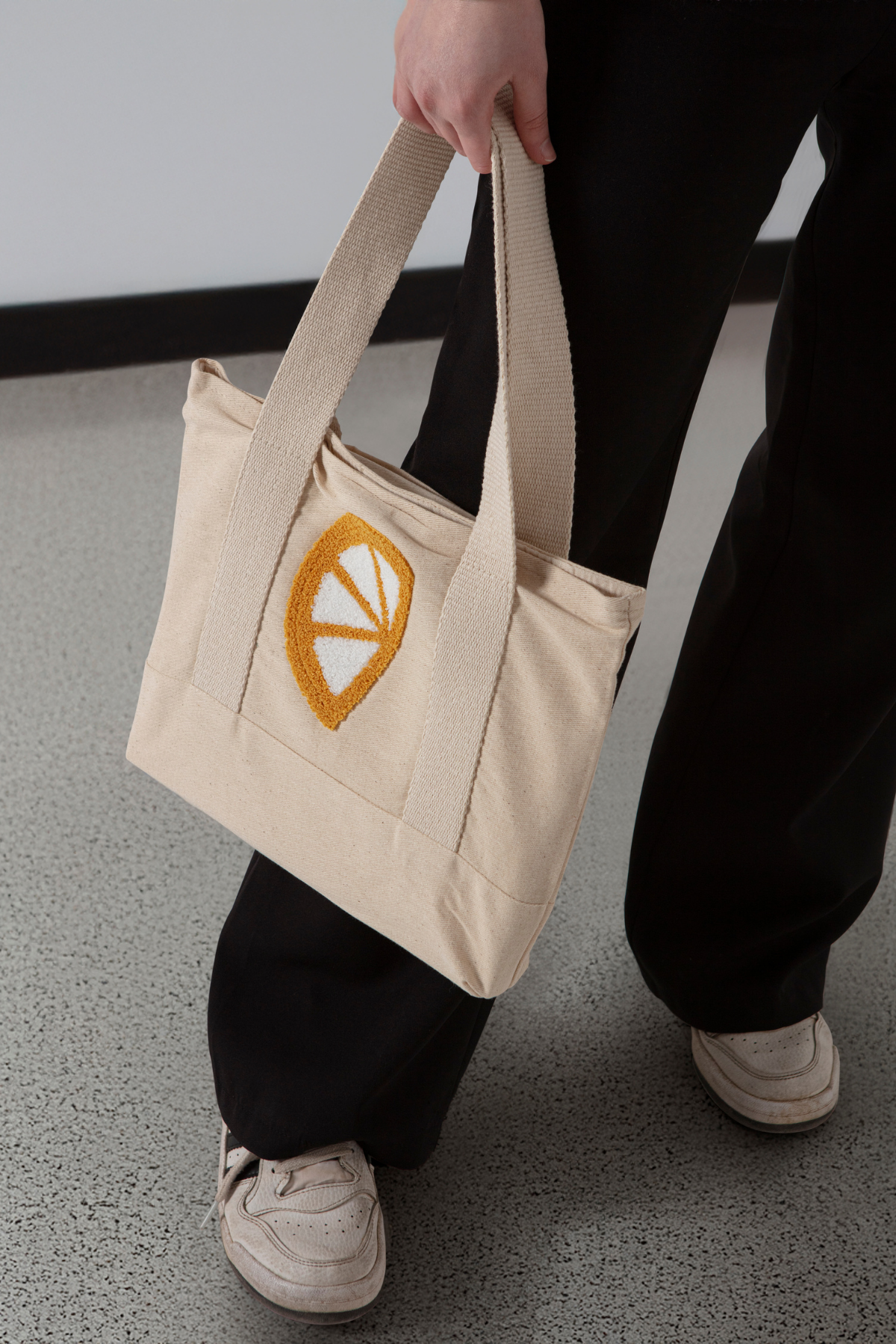 Portakal Desenli Bez Keten Omuz Çantası, Plaj Çantası, İşlemeli El ve Kol Çantası %100 Pamuk 36x29 cm