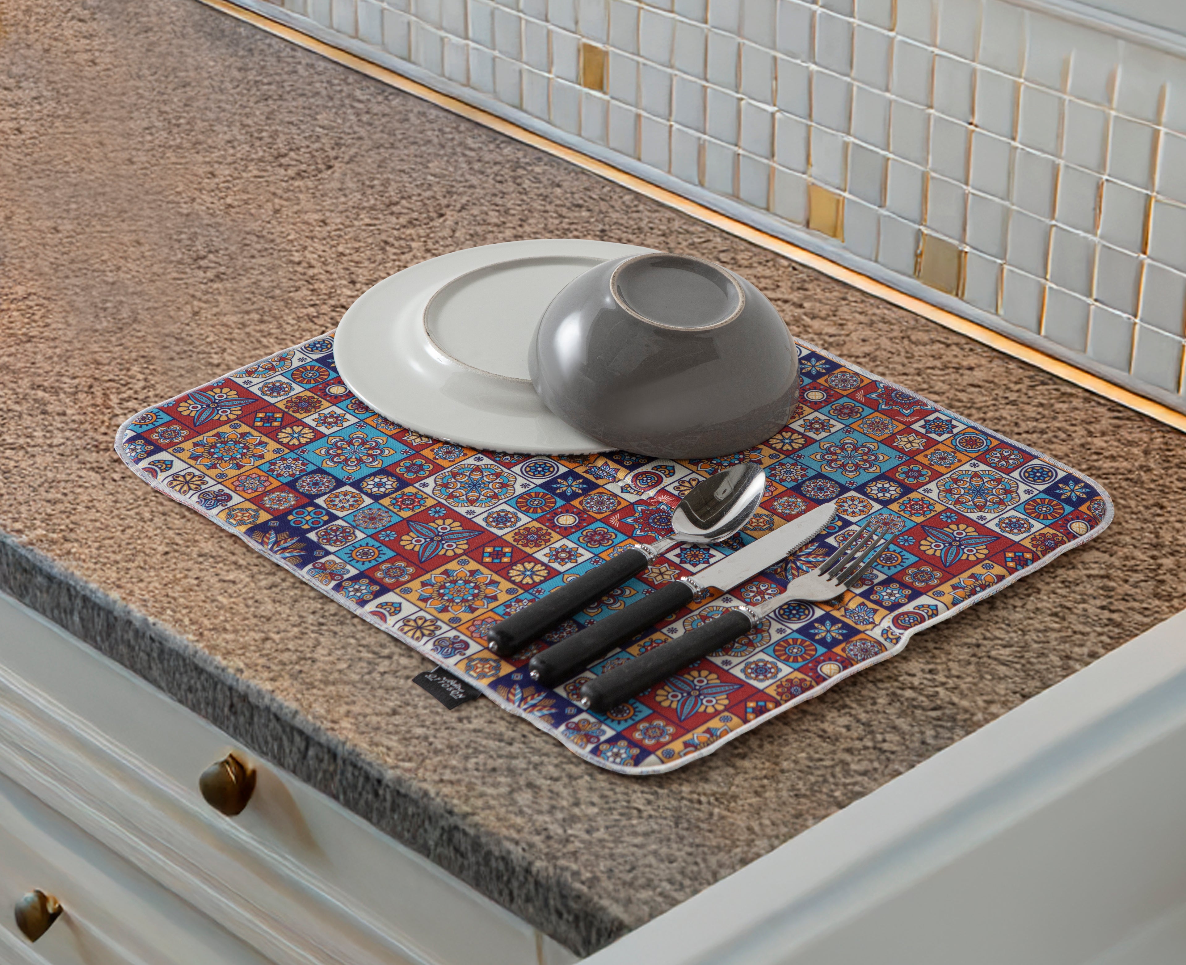 Bulaşık Kurutma Örtüsü, Bulaşıklık, Tezgah Üstü Bulaşık Matı, Süper Emici Mutfak Matı