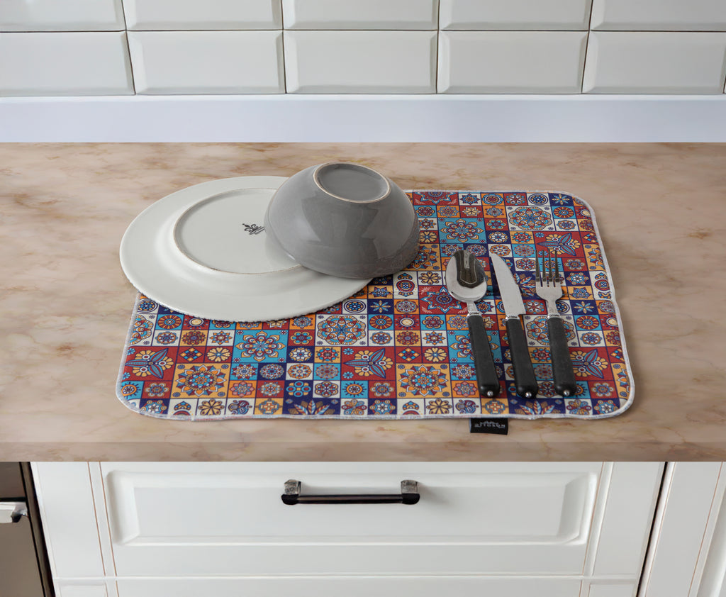 Bulaşık Kurutma Örtüsü, Bulaşıklık, Tezgah Üstü Bulaşık Matı, Süper Emici Mutfak Matı