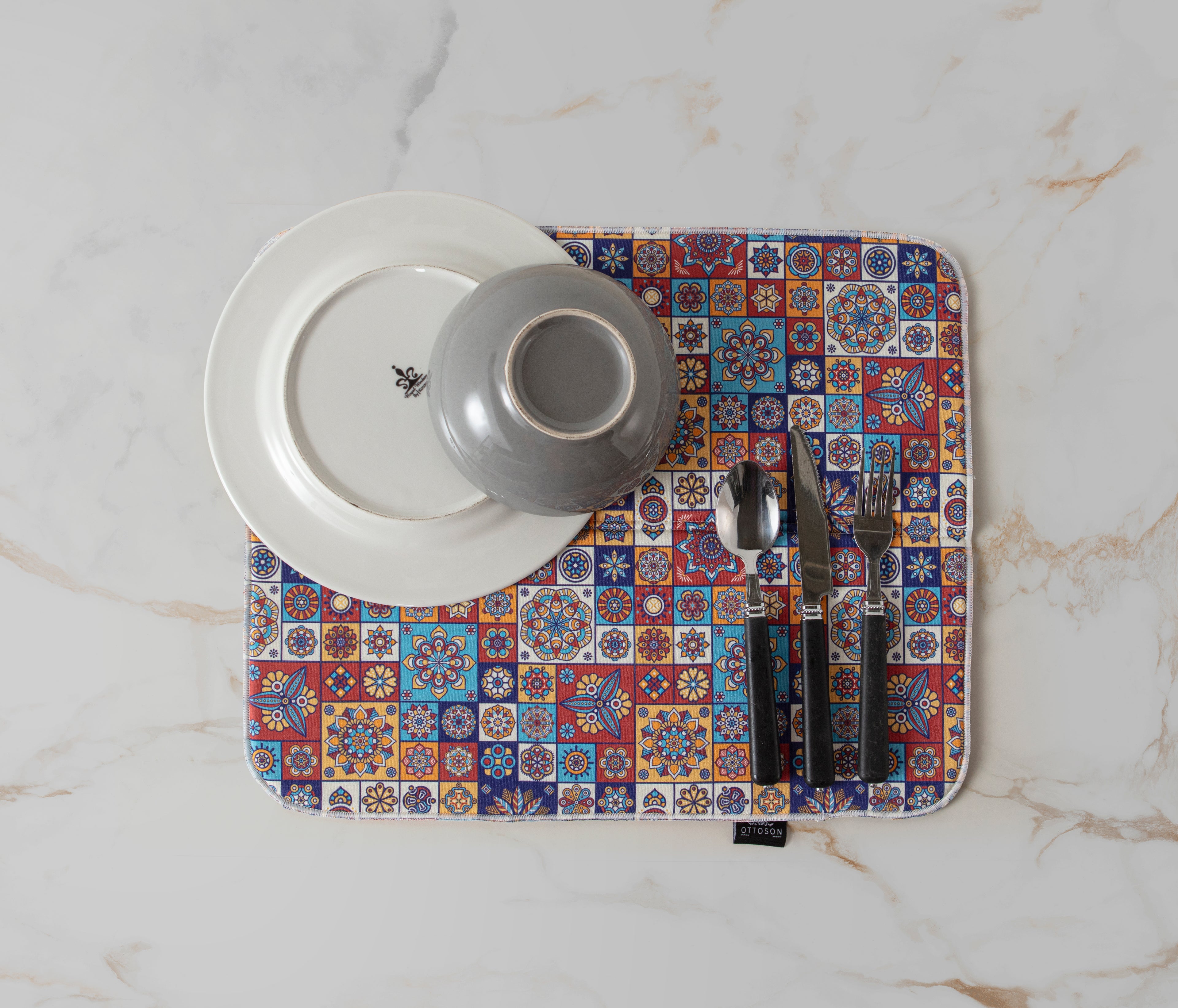 Bulaşık Kurutma Örtüsü, Bulaşıklık, Tezgah Üstü Bulaşık Matı, Süper Emici Mutfak Matı