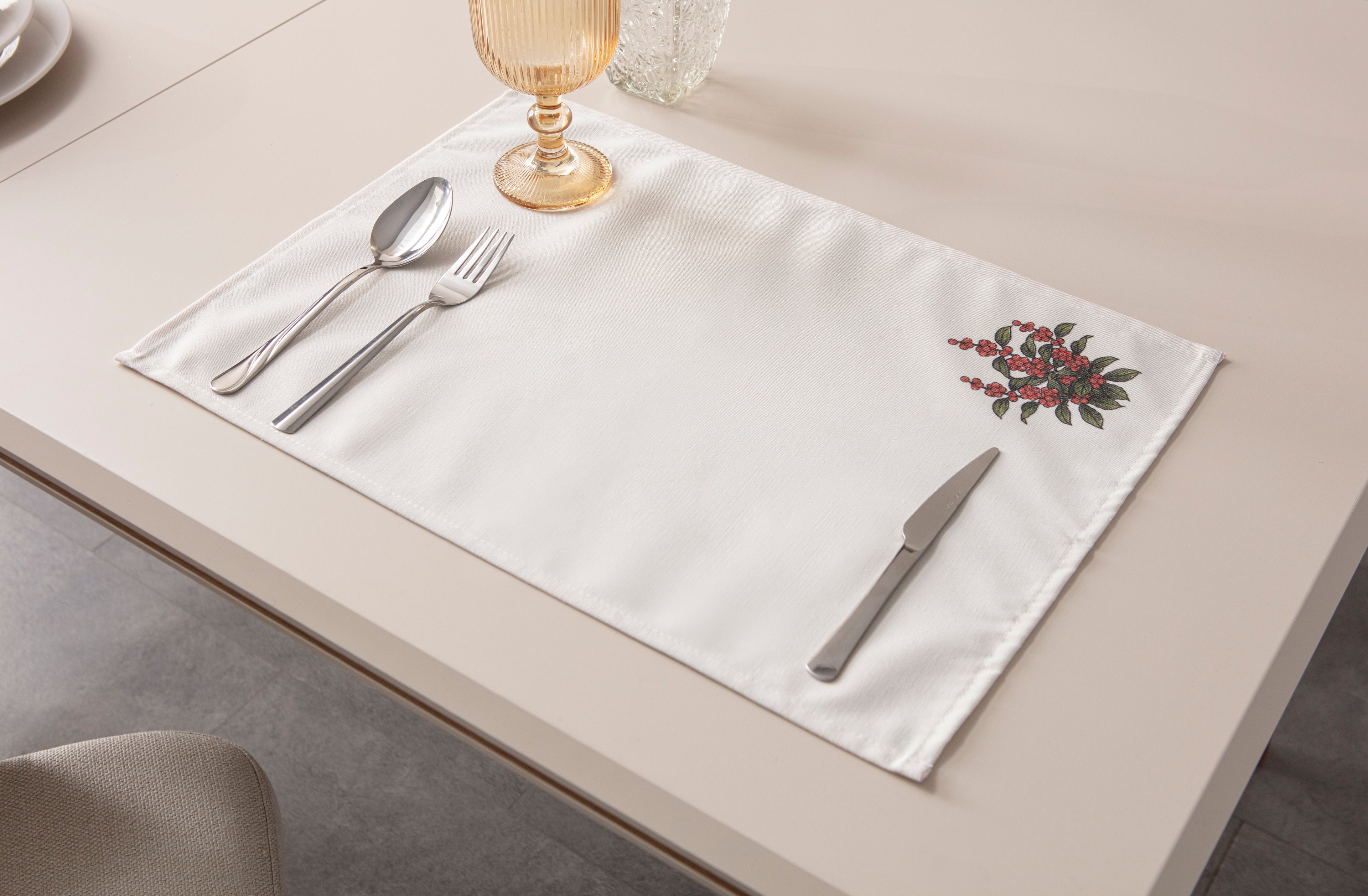 Kokina Premium Serisi 6'lı Amerikan Servis, Duck Keten Kumaş 35x50cm