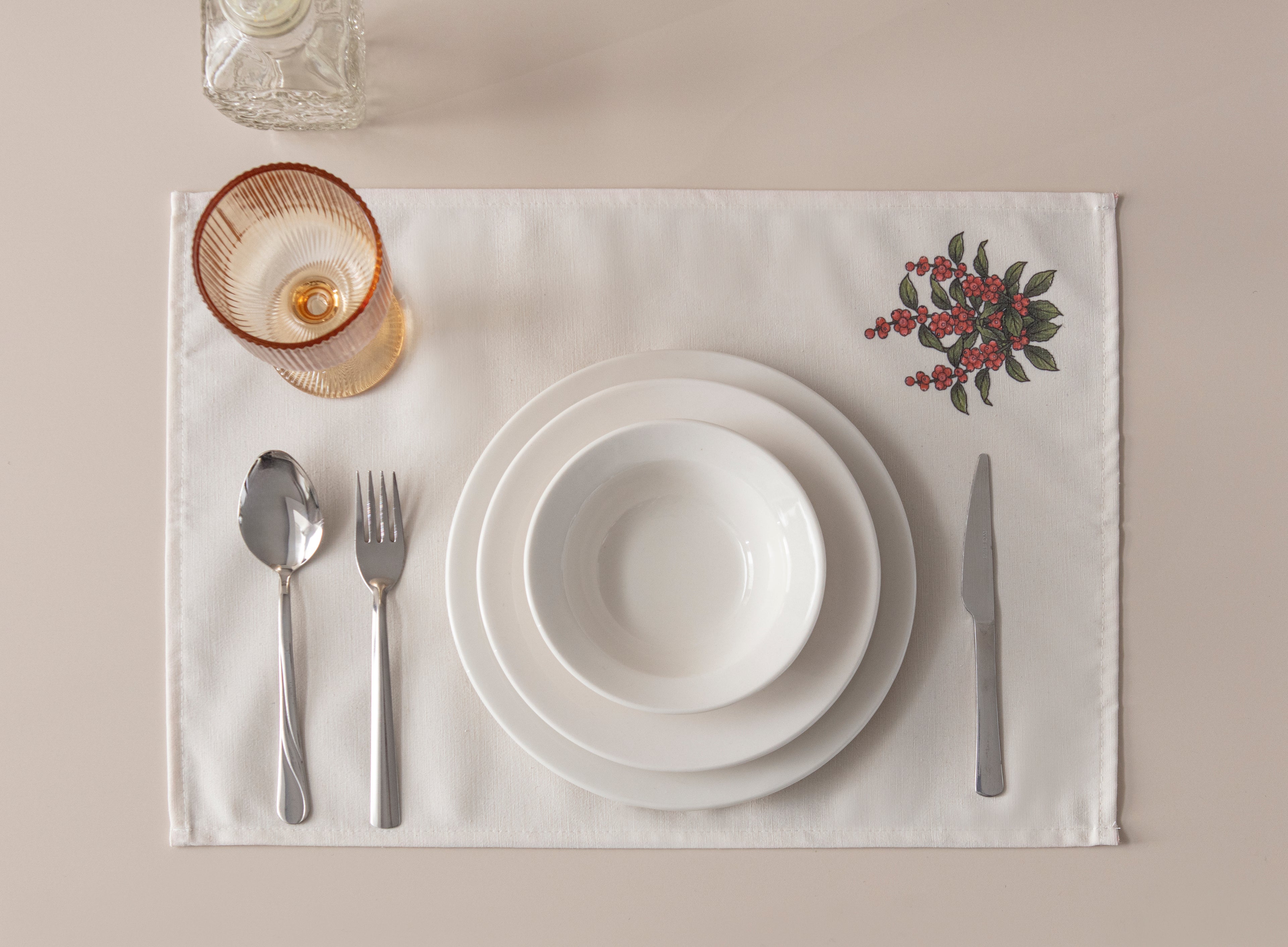 Kokina Premium Serisi 6'lı Amerikan Servis, Duck Keten Kumaş 35x50cm