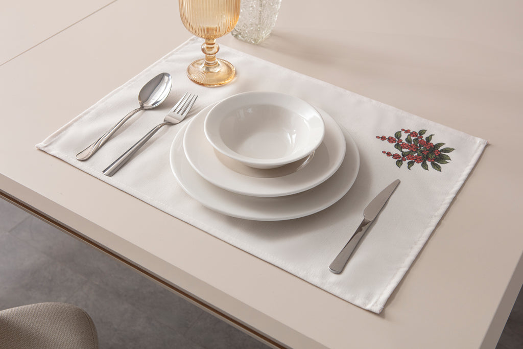 Kokina Premium Serisi 6'lı Amerikan Servis, Duck Keten Kumaş 35x50cm