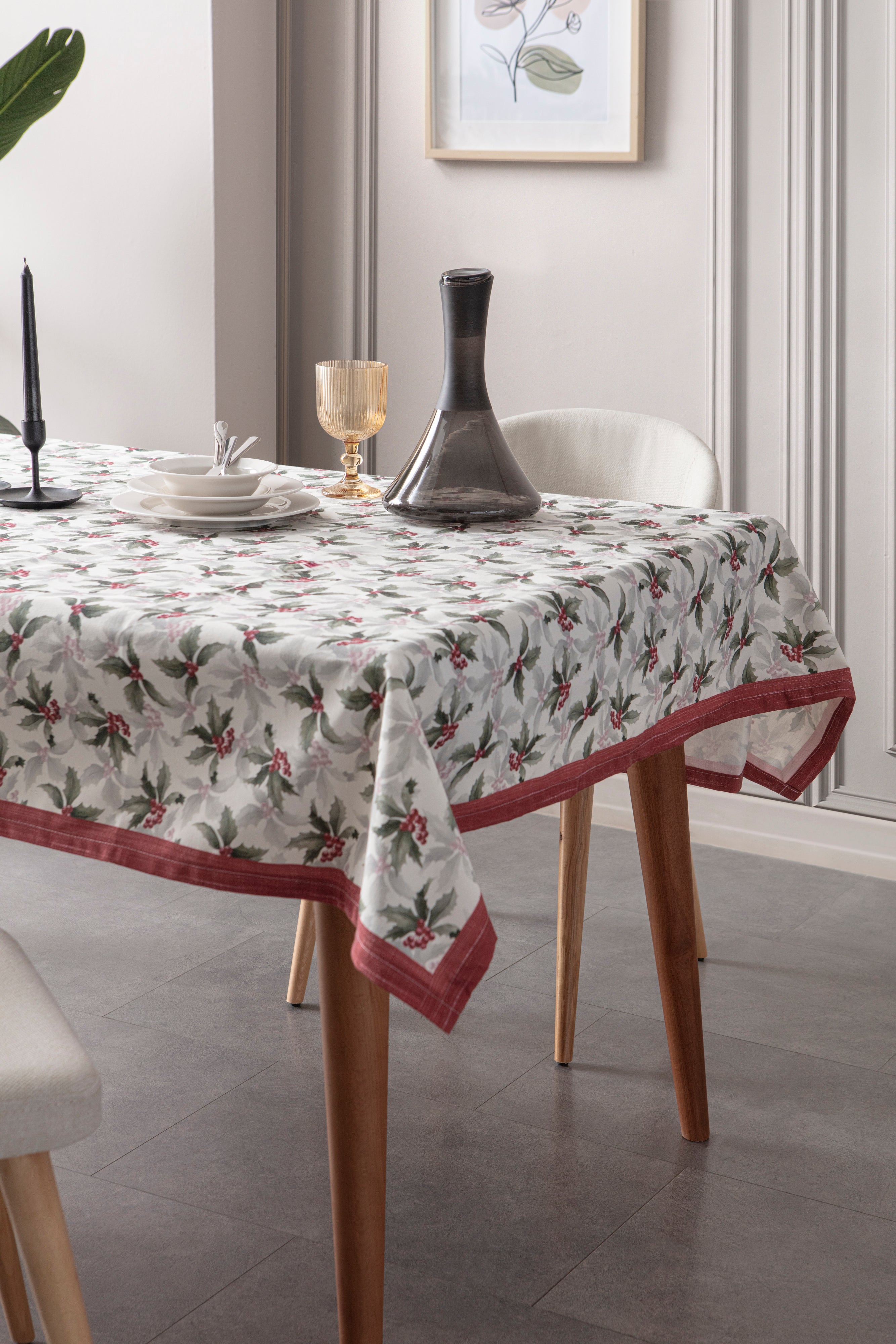 Kokina Premium Serisi, Masa Örtüsü, Duck Keten Kumaş, Kaymaz