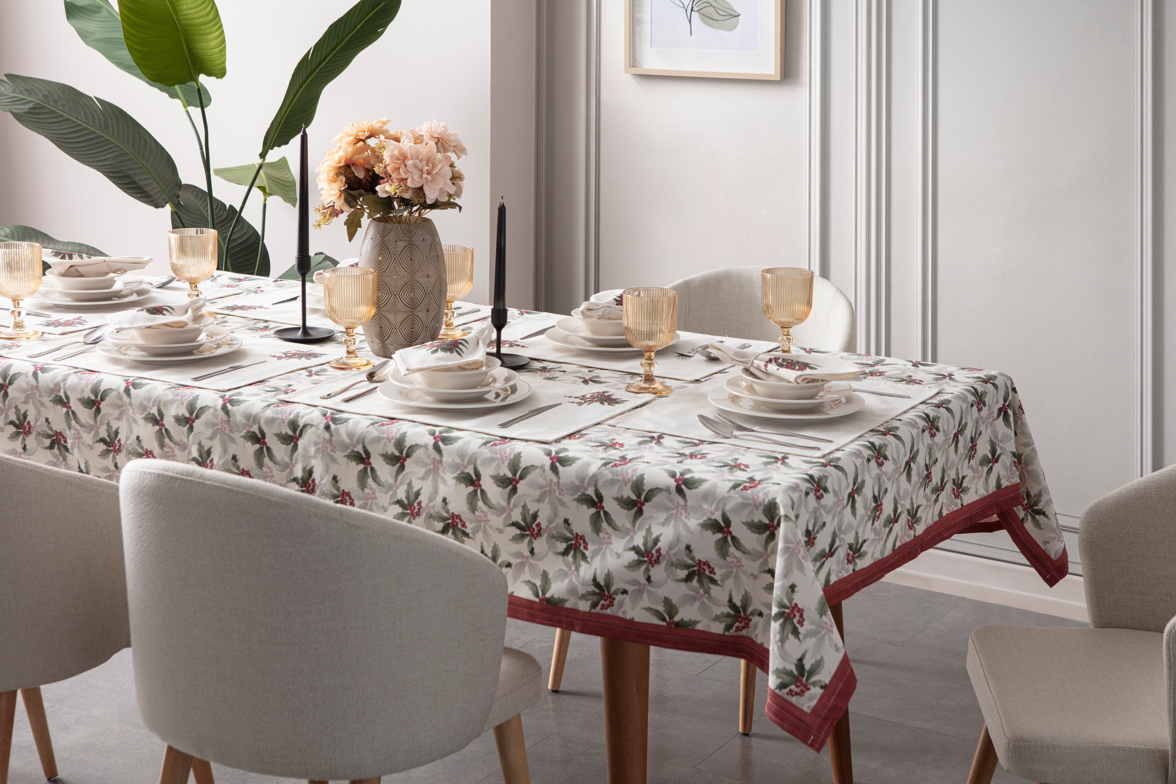 Kokina Premium Serisi, Masa Örtüsü, Duck Keten Kumaş, Kaymaz