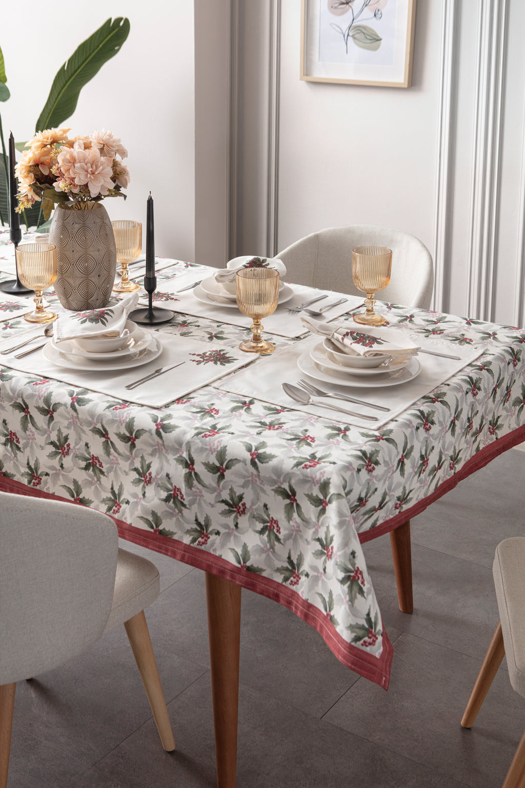 Kokina Premium Serisi, Masa Örtüsü, Duck Keten Kumaş, Kaymaz