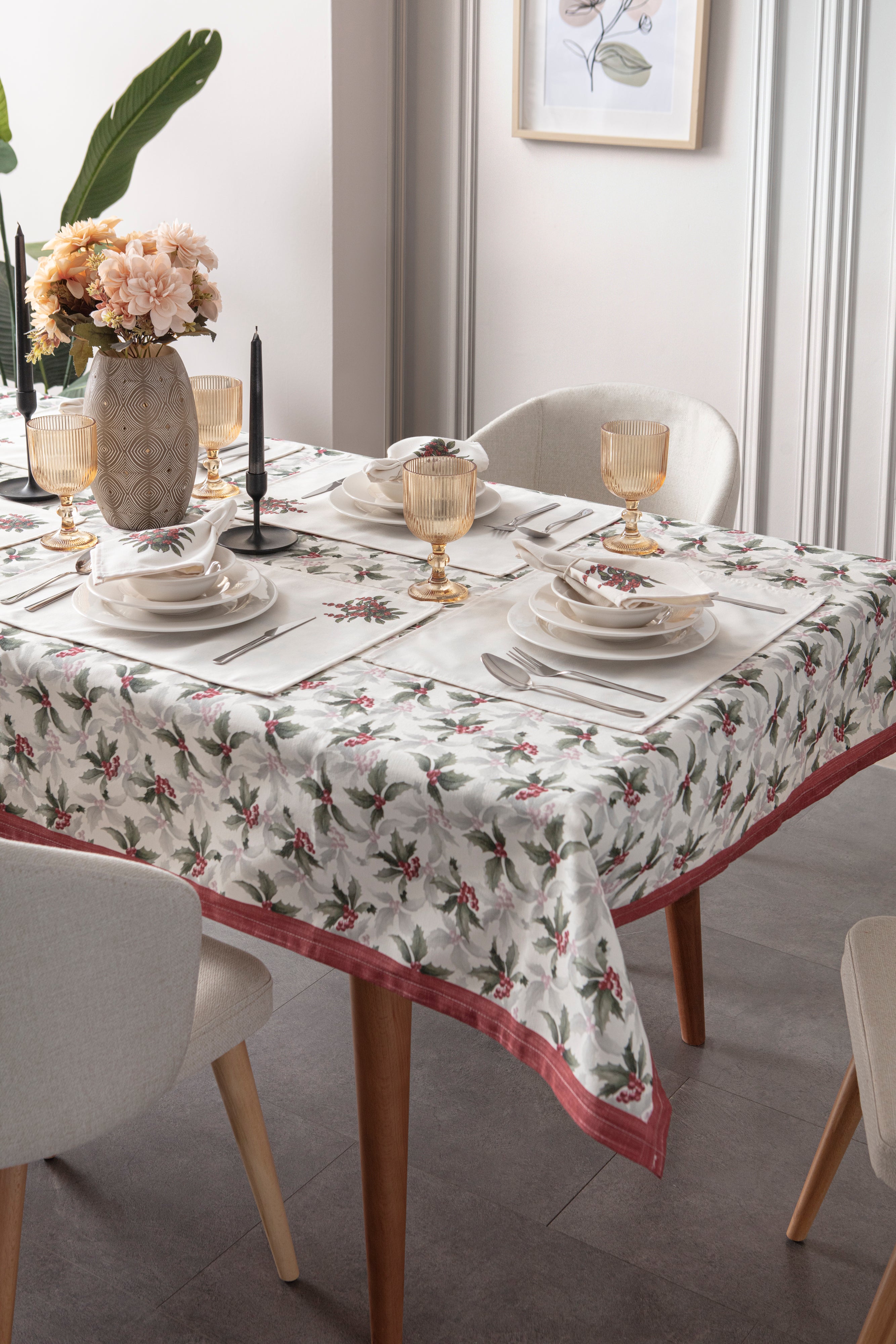 Kokina Premium Serisi, Masa Örtüsü, Duck Keten Kumaş, Kaymaz