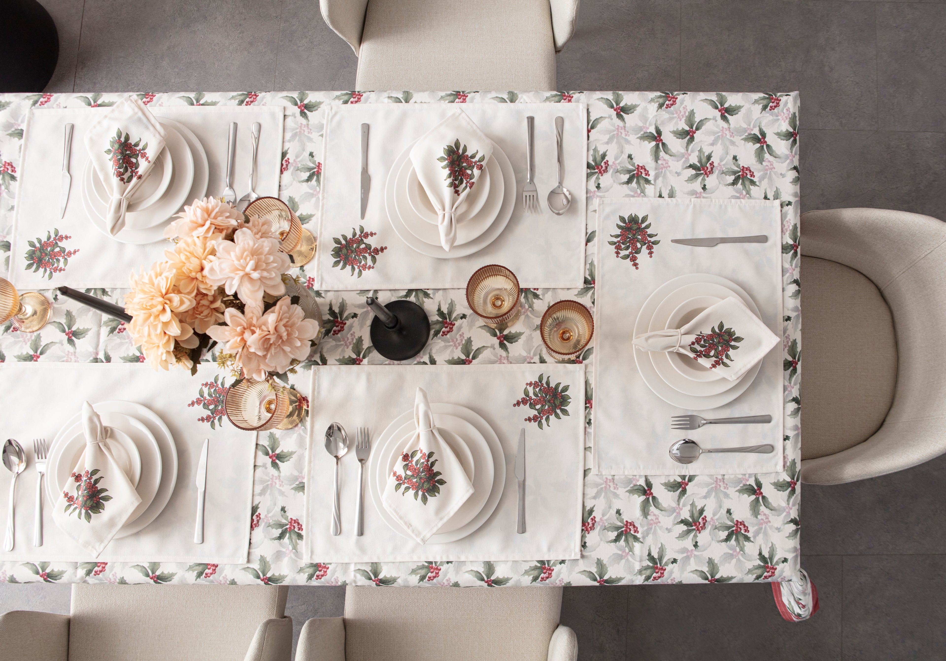 Kokina Premium Serisi, Masa Örtüsü, Duck Keten Kumaş, Kaymaz