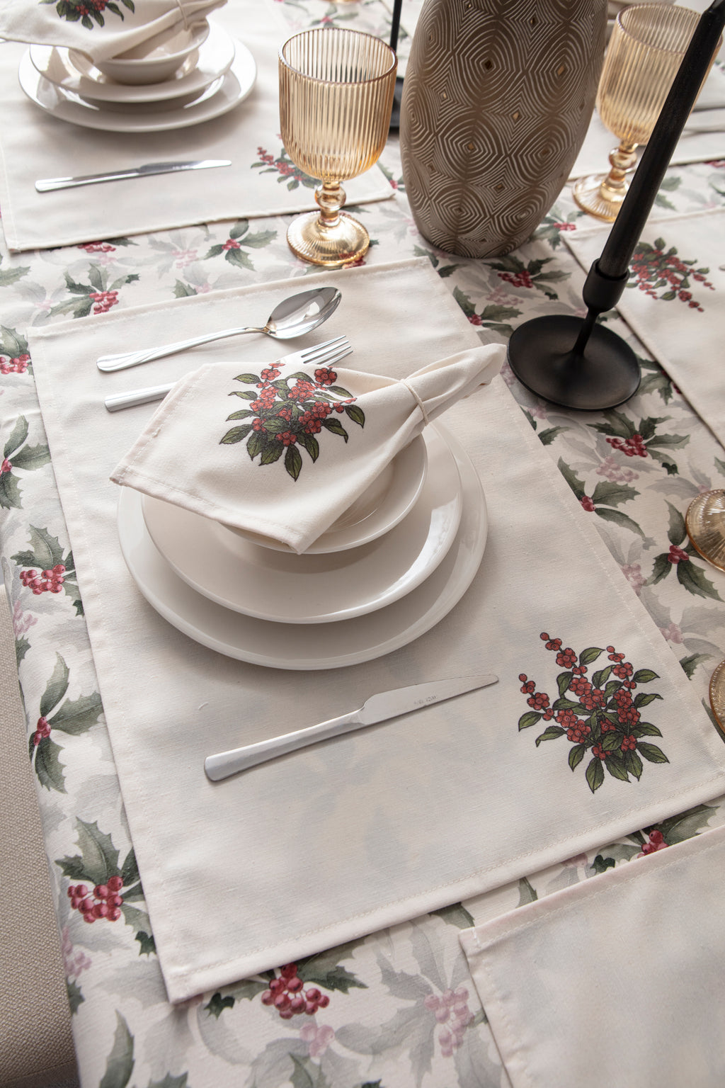 Kokina Premium Serisi, Masa Örtüsü, Duck Keten Kumaş, Kaymaz