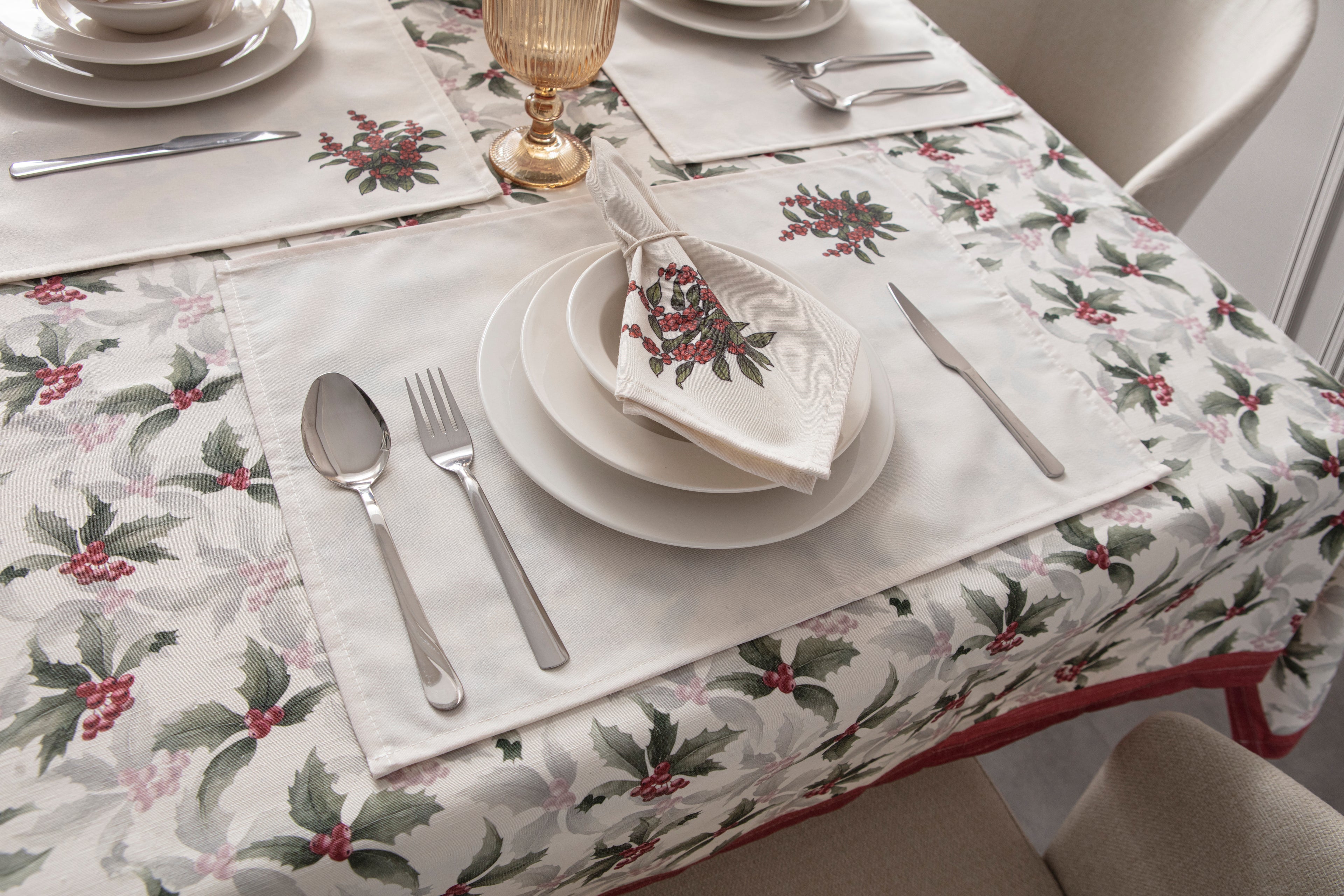 Kokina Premium Serisi, Masa Örtüsü, Duck Keten Kumaş, Kaymaz