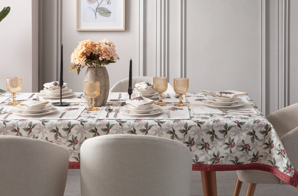 Kokina Premium Serisi, Masa Örtüsü, Duck Keten Kumaş, Kaymaz