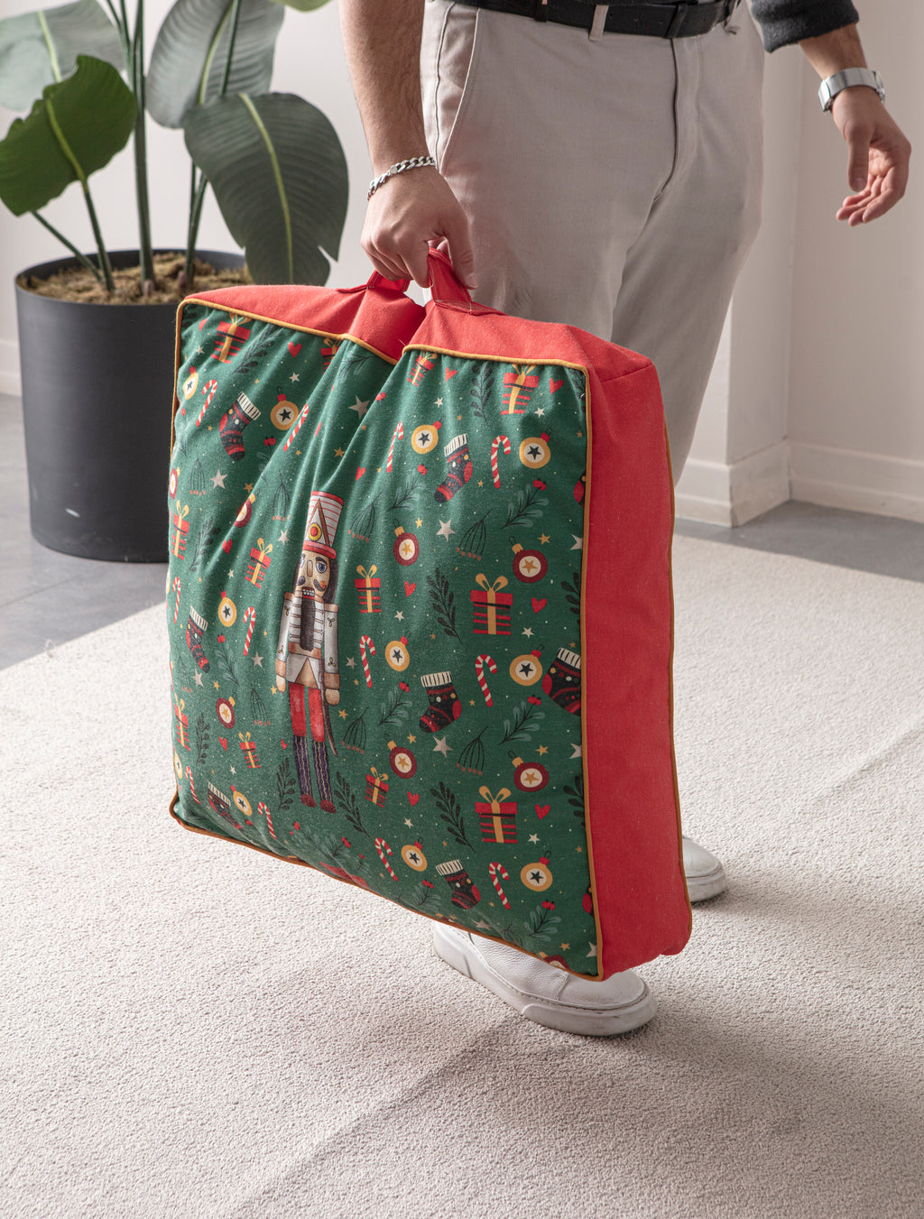 Kokina Premium Serisi, Kare Yer Minderi, 60x60cm, Yeşil