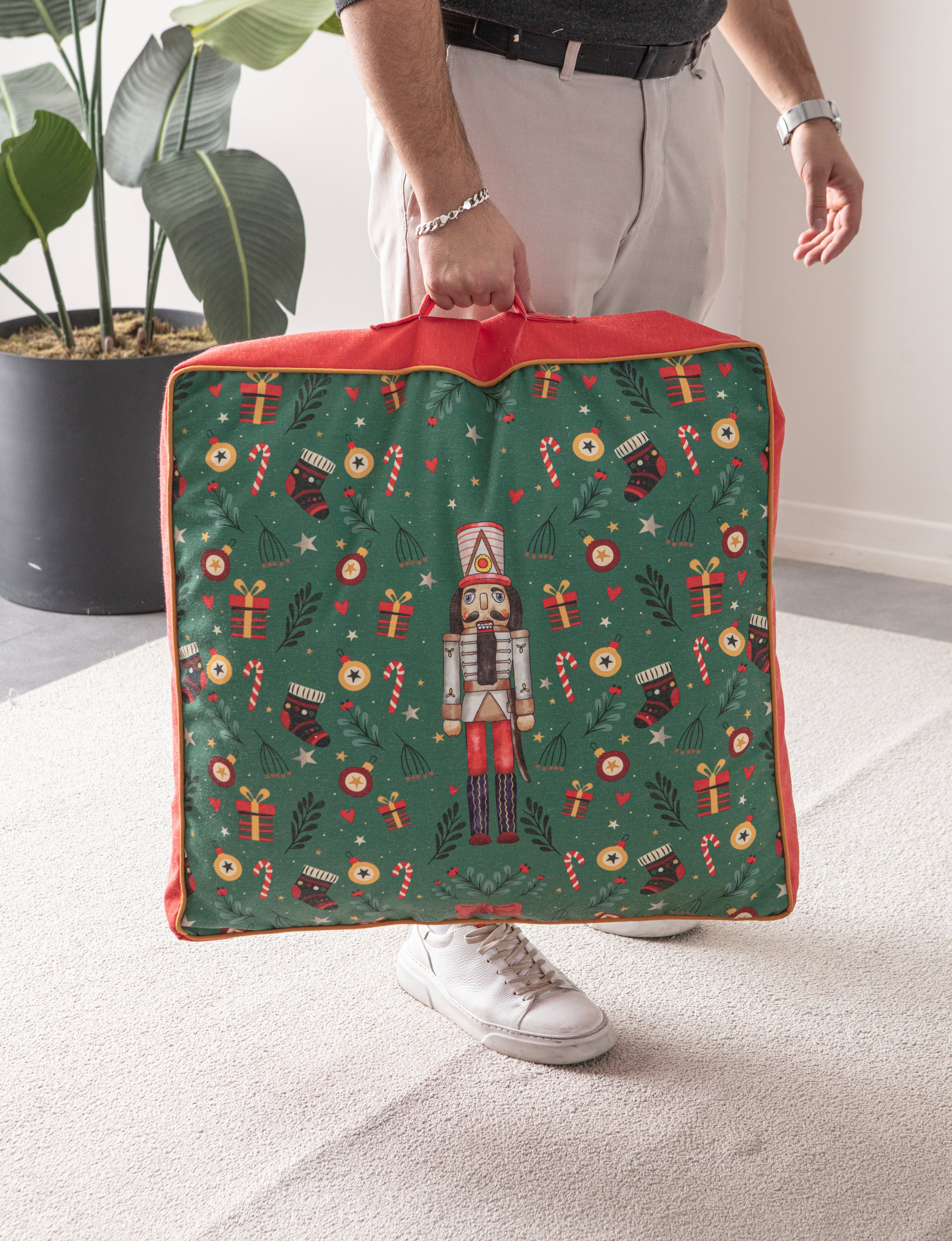 Kokina Premium Serisi, Kare Yer Minderi, 60x60cm, Yeşil