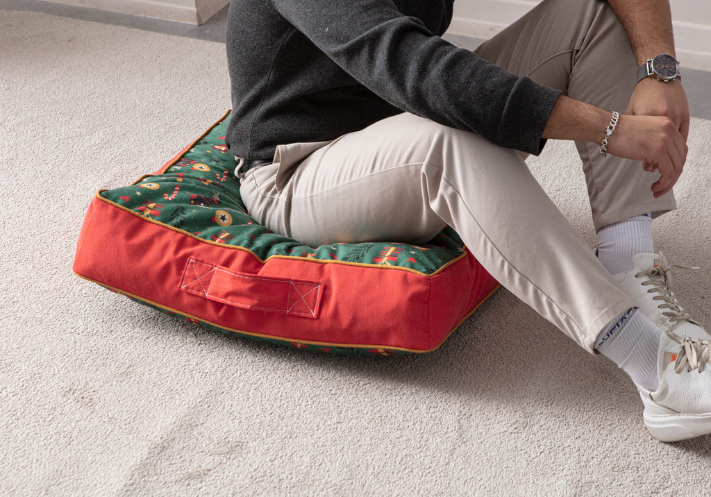 Kokina Premium Serisi, Kare Yer Minderi, 60x60cm, Yeşil