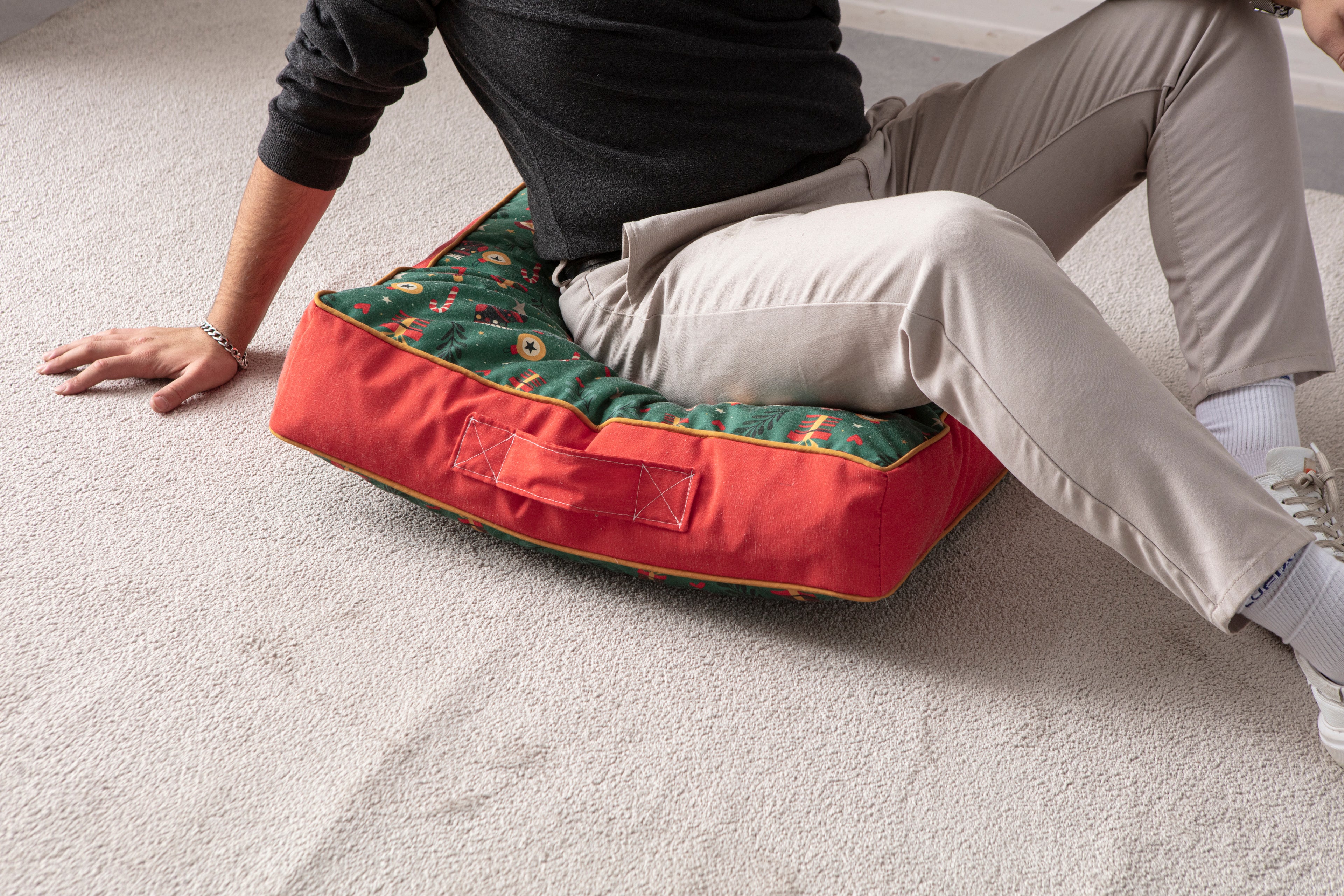 Kokina Premium Serisi, Kare Yer Minderi, 60x60cm, Yeşil