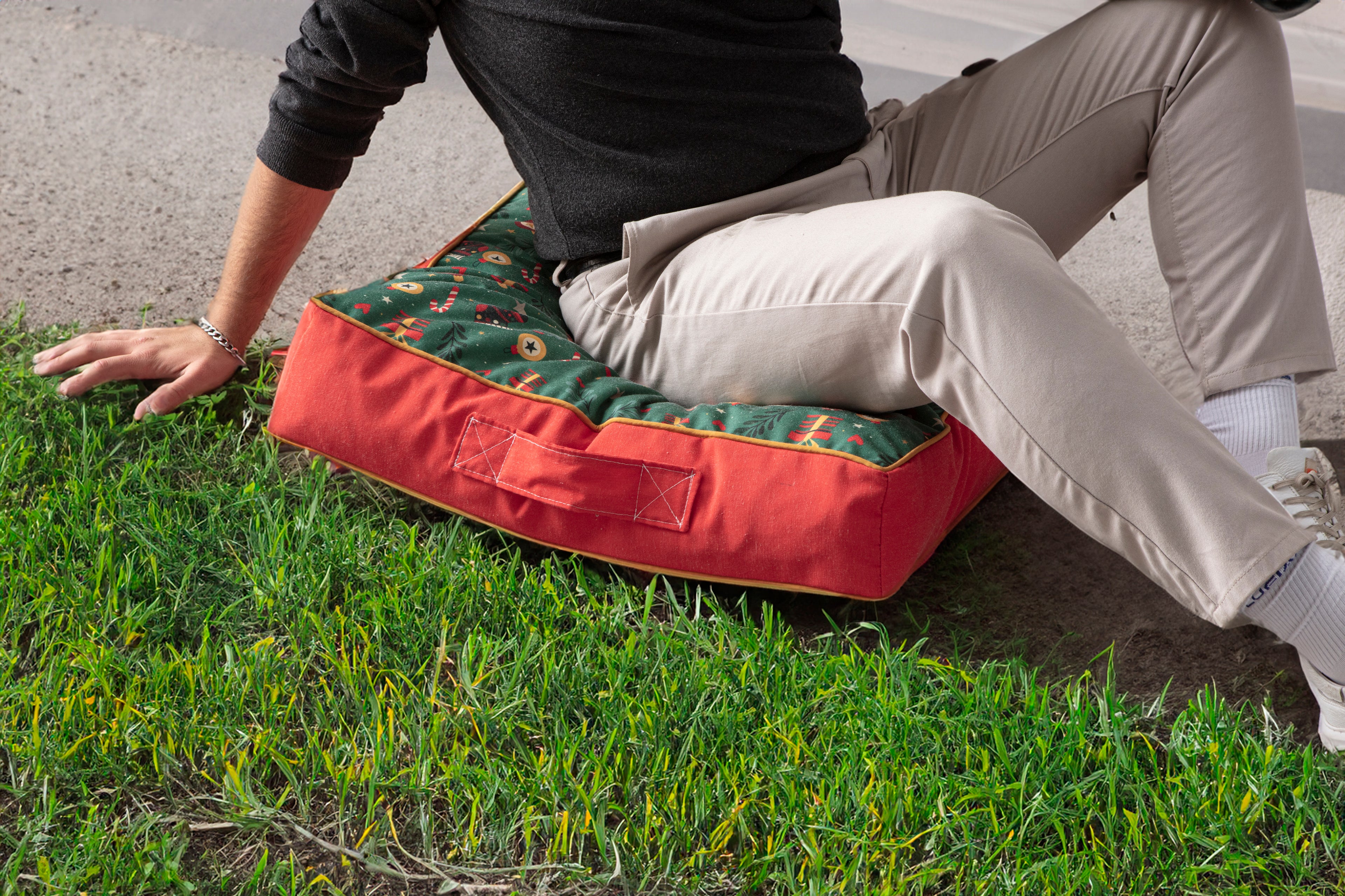 Kokina Premium Serisi, Kare Yer Minderi, 60x60cm, Yeşil