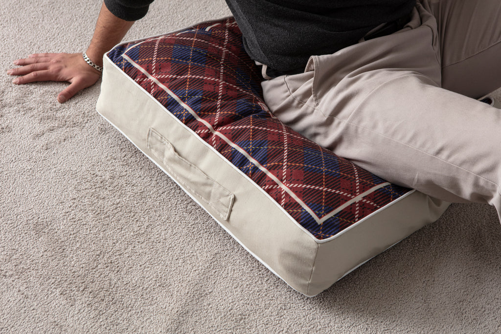 Kokina Premium Serisi Kare Yer Minderi, 60x60cm Bordo