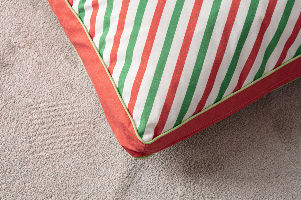 Kokina Premium Serisi Kare Yer Minderi, 60x60 cm, Çizgili