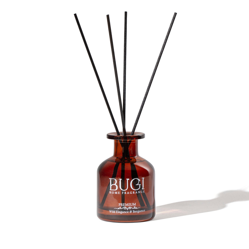 Wild Elegance Ev Oda Ortam Kokusu, Çubuklu Oda Kokusu Yabani Orkide & Bergamot, Yoğun Esanslı ve Kalıcı Oda Parfümü, Salon, Ofis, Ev, Yatak Odası ve Banyo için Büyük Boy Çubuklu Oda Kokusu