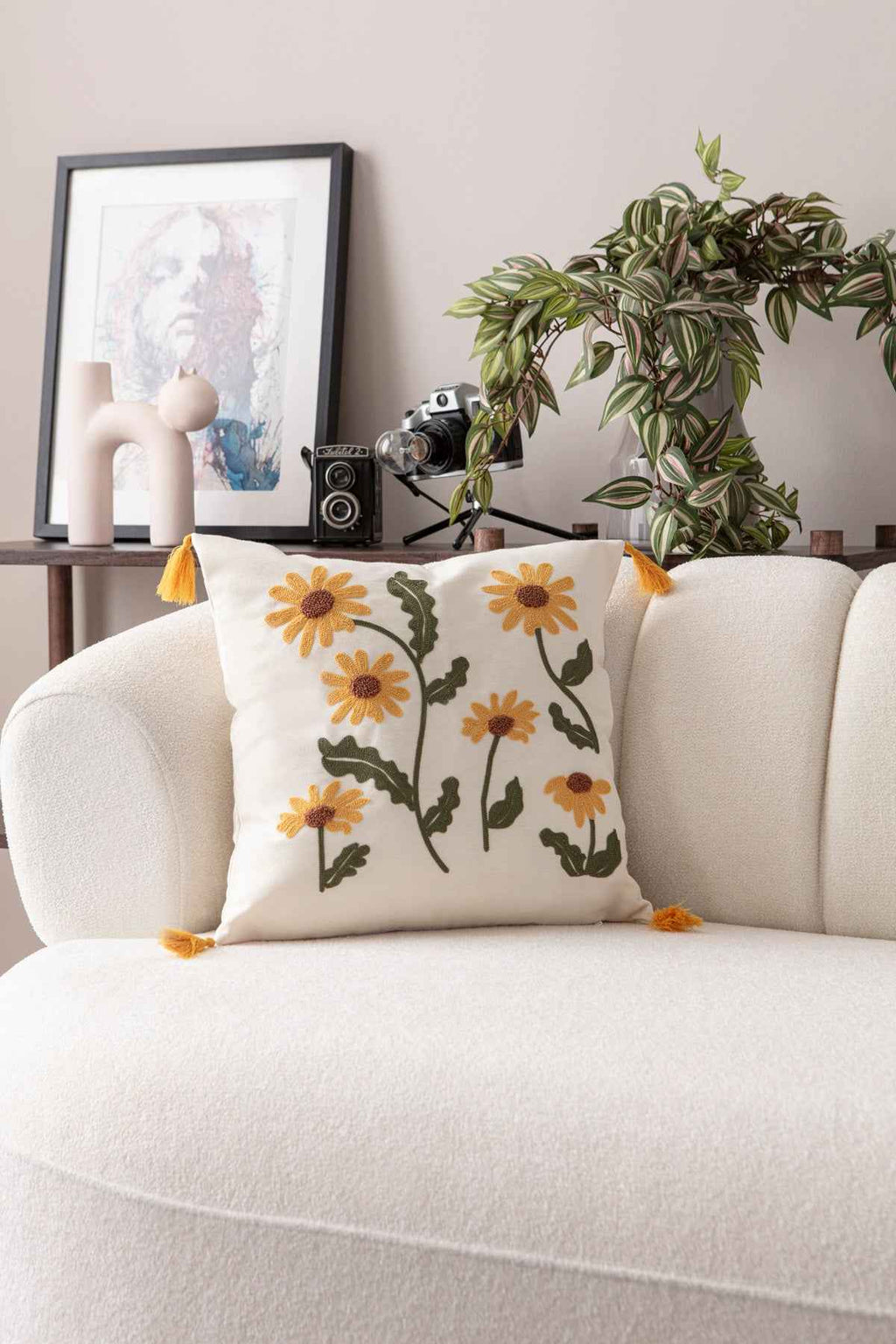 Sunflowers Dekoratif Kırlent Kılıfı Tekli (Kopya)